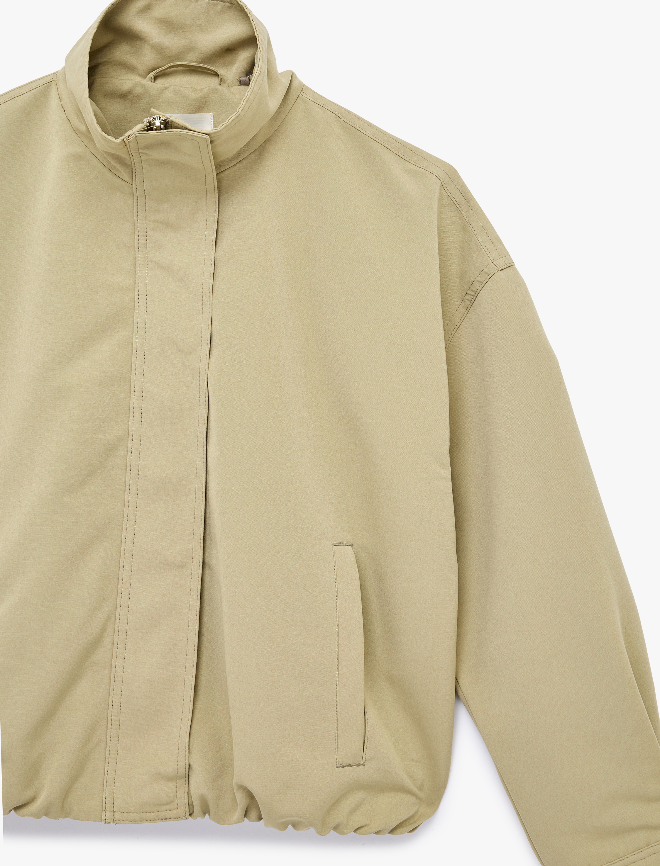   Regular Fit Uzun Kollu Klasik Yaka Crop Ceket