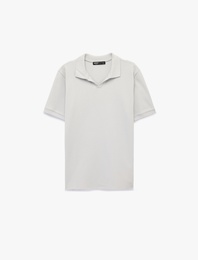 Regular Fit Kısa Kollu Pamuklu Polo Yaka Tişört