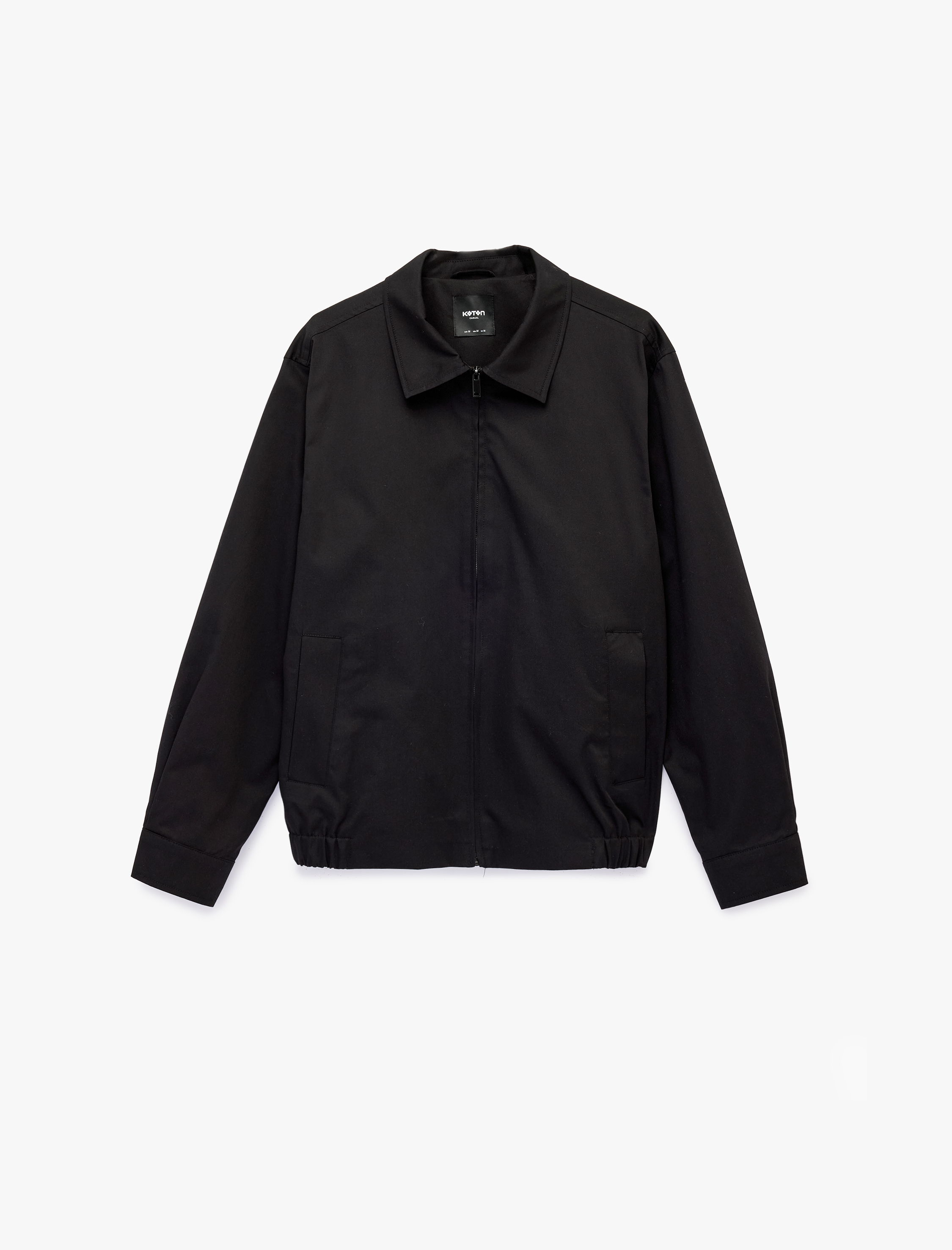   Regular Fit Pamuklu Uzun Kollu Gömlek Yaka Fermuarlı Ceket