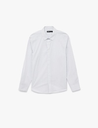 Pamuklu Klasik Yaka Regular Fit Uzun Kollu Gömlek