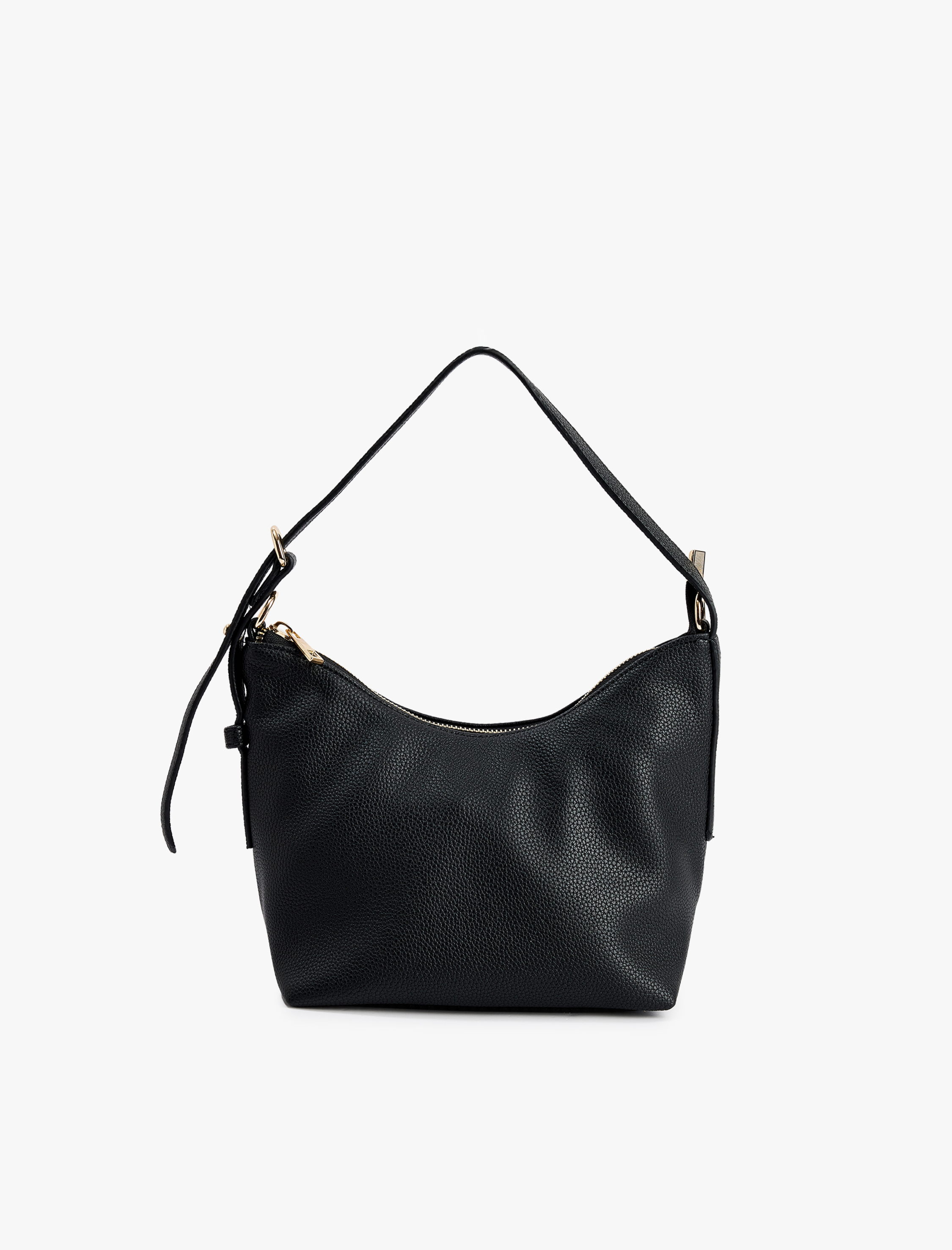  Kadın Suni Deri Askılı Fermuarlı Bağcık Detaylı Omuz Çantası