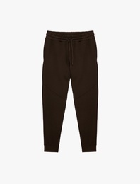 Viskon Karışımlı Cepli Beli Bağcıklı Jogger Spor Eşofman Altı