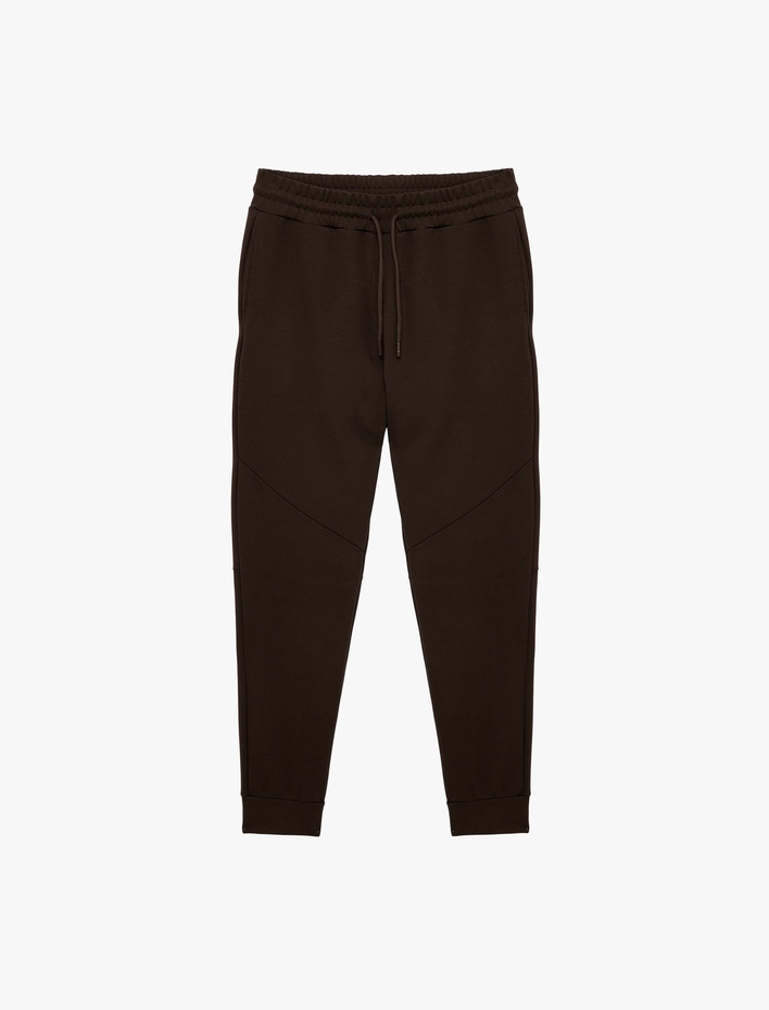  Viskon Karışımlı Cepli Beli Bağcıklı Jogger Spor Eşofman Altı