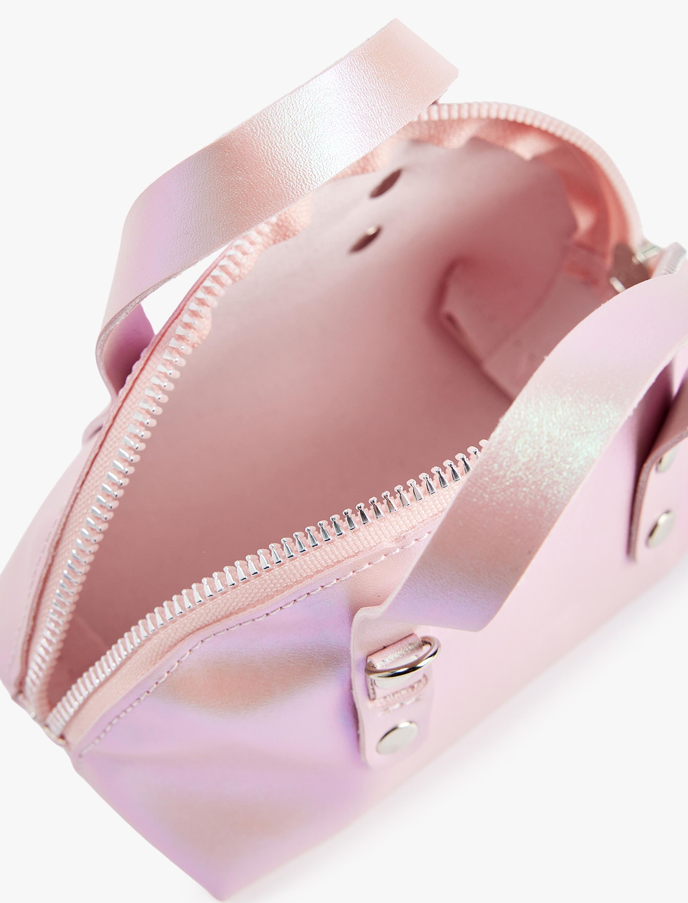  Kız Çocuk Fermuarlı Parlak Çapraz Çanta