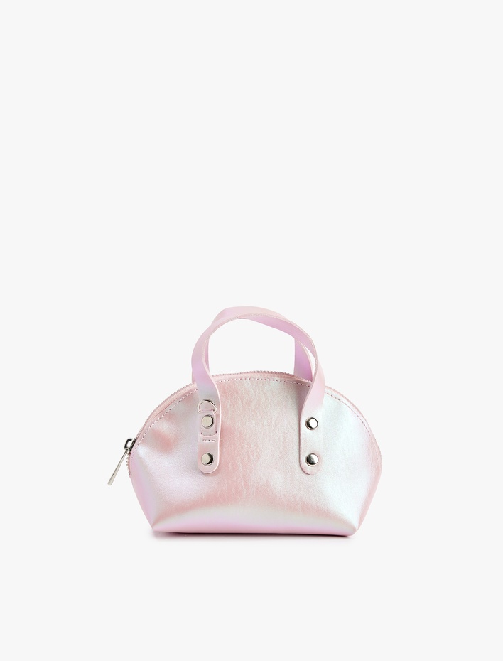 Kız Çocuk Fermuarlı Parlak Çapraz Çanta