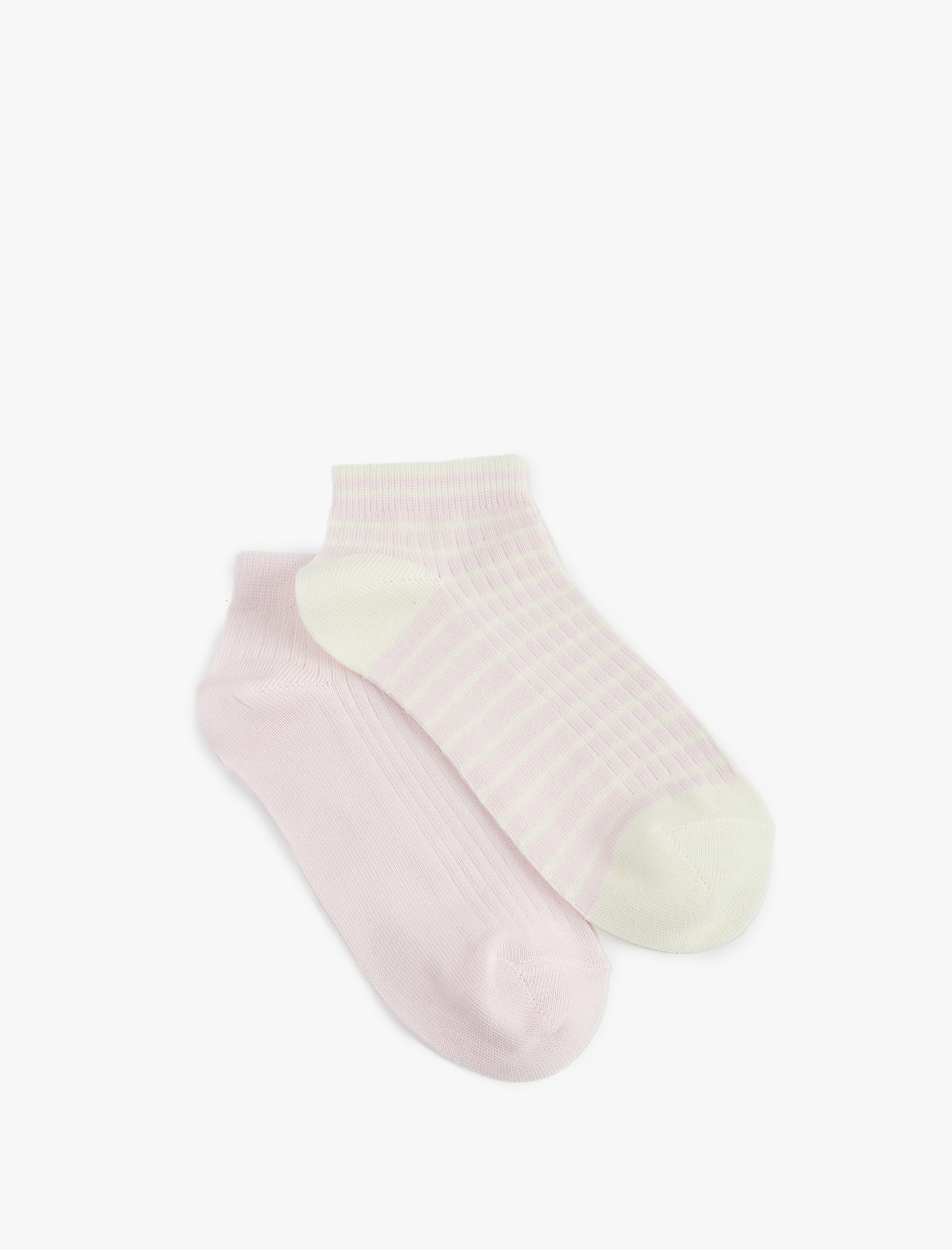  Kız Çocuk Pamuklu Çizgili 2'li Batik Çorap Seti