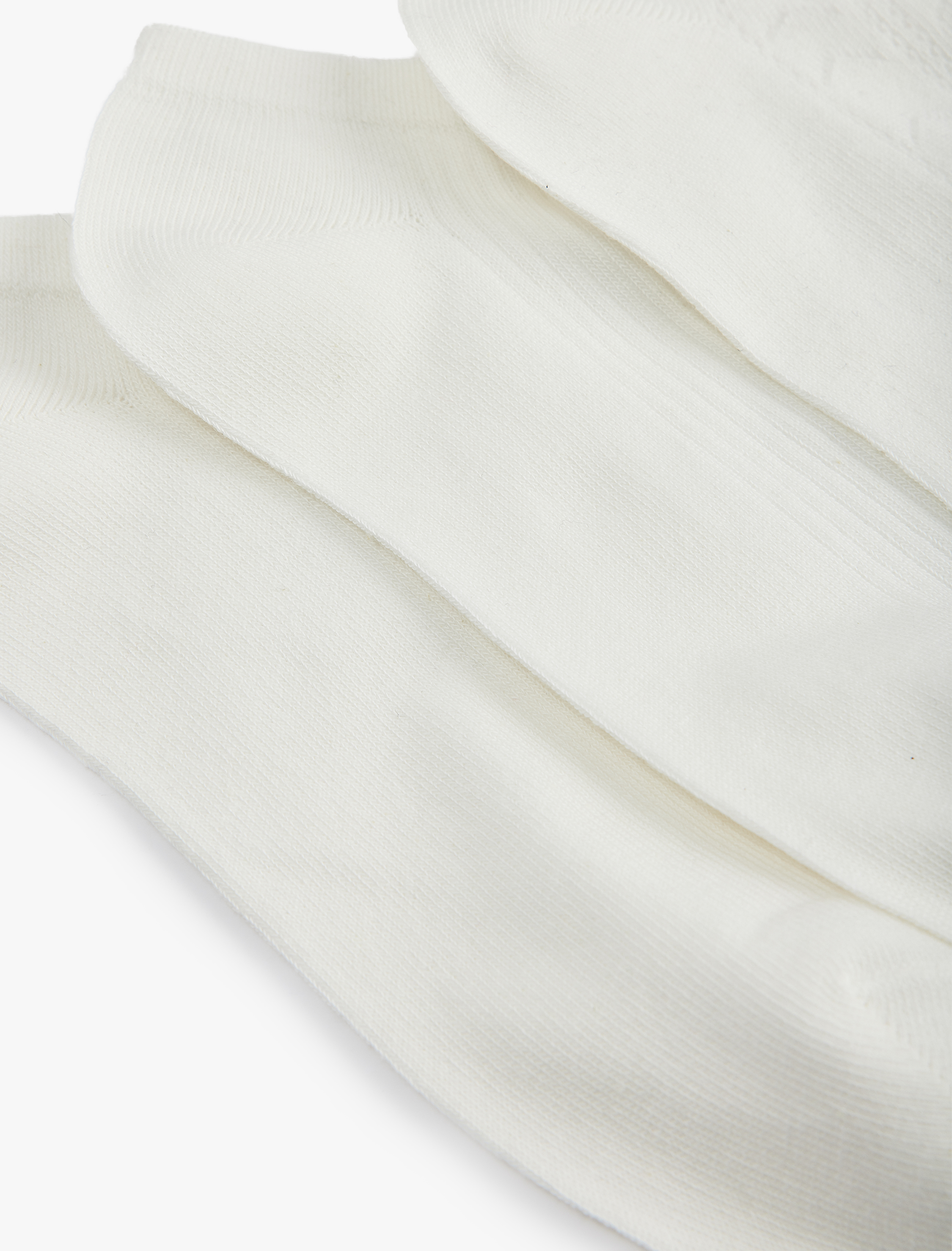  Kadın 3'lü Basic Pamuklu Patik Çorap Seti