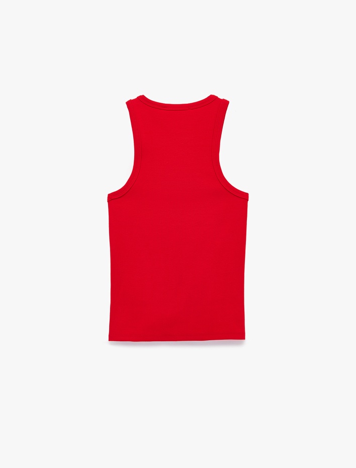  Pamuklu Bisiklet Yaka Fitilli Atlet