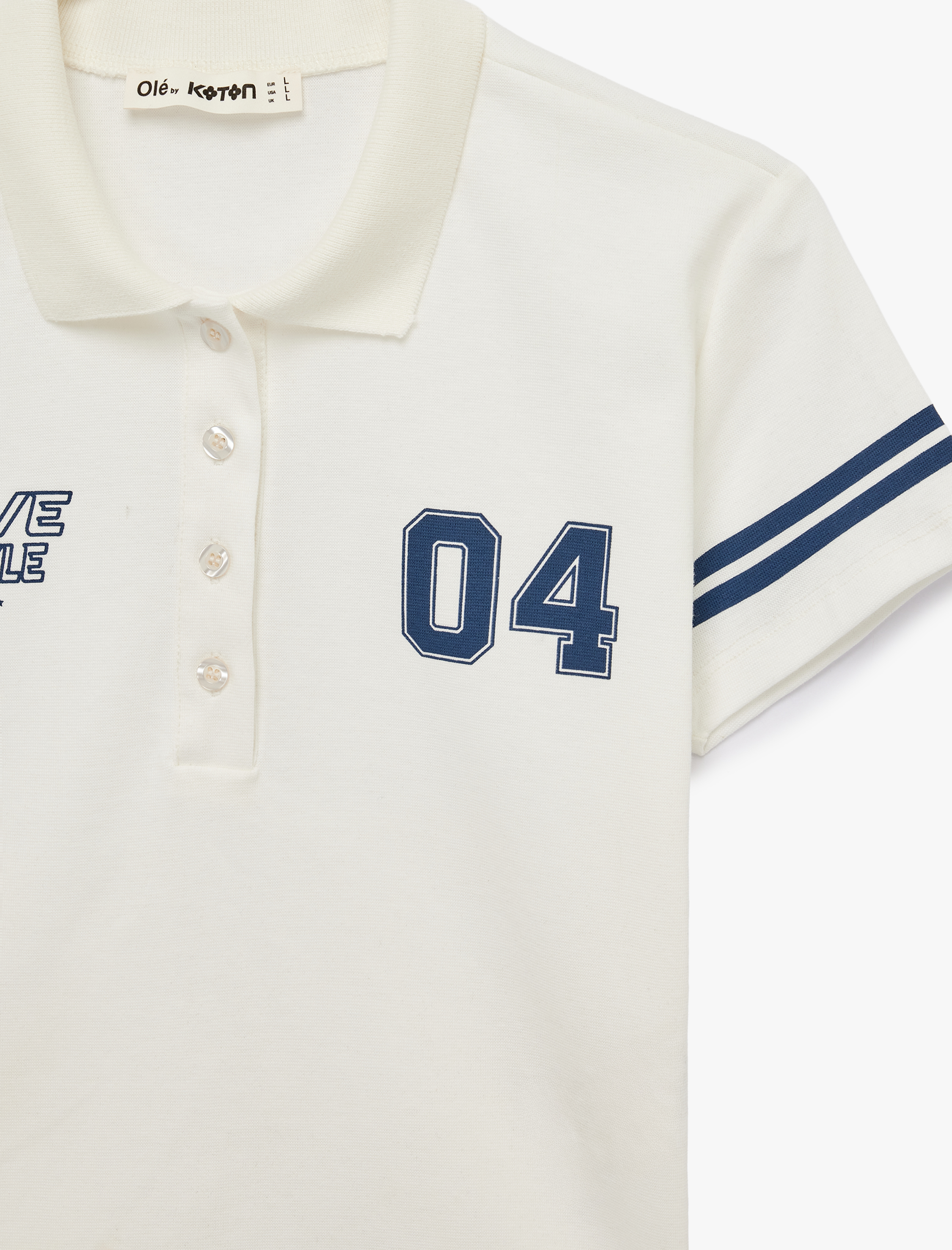   Regular Fit Düğmeli Kısa Kollu Kolej Baskılı Polo Yaka Tişört