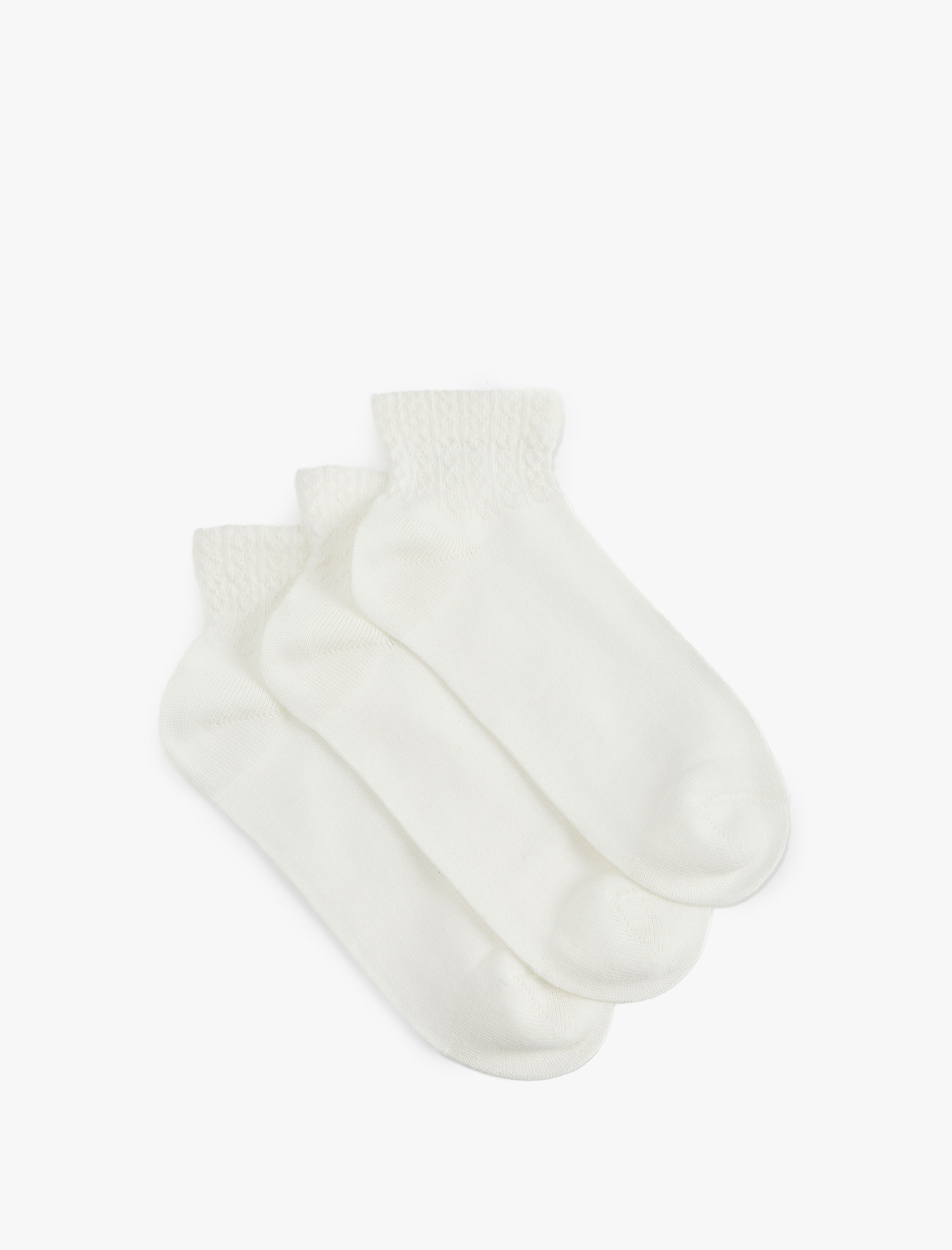  Kız Çocuk Pamuklu 3'lü Patik Çorap Seti