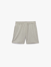 Modal Karışımlı Cepli Beli Lastikli Spor Şort