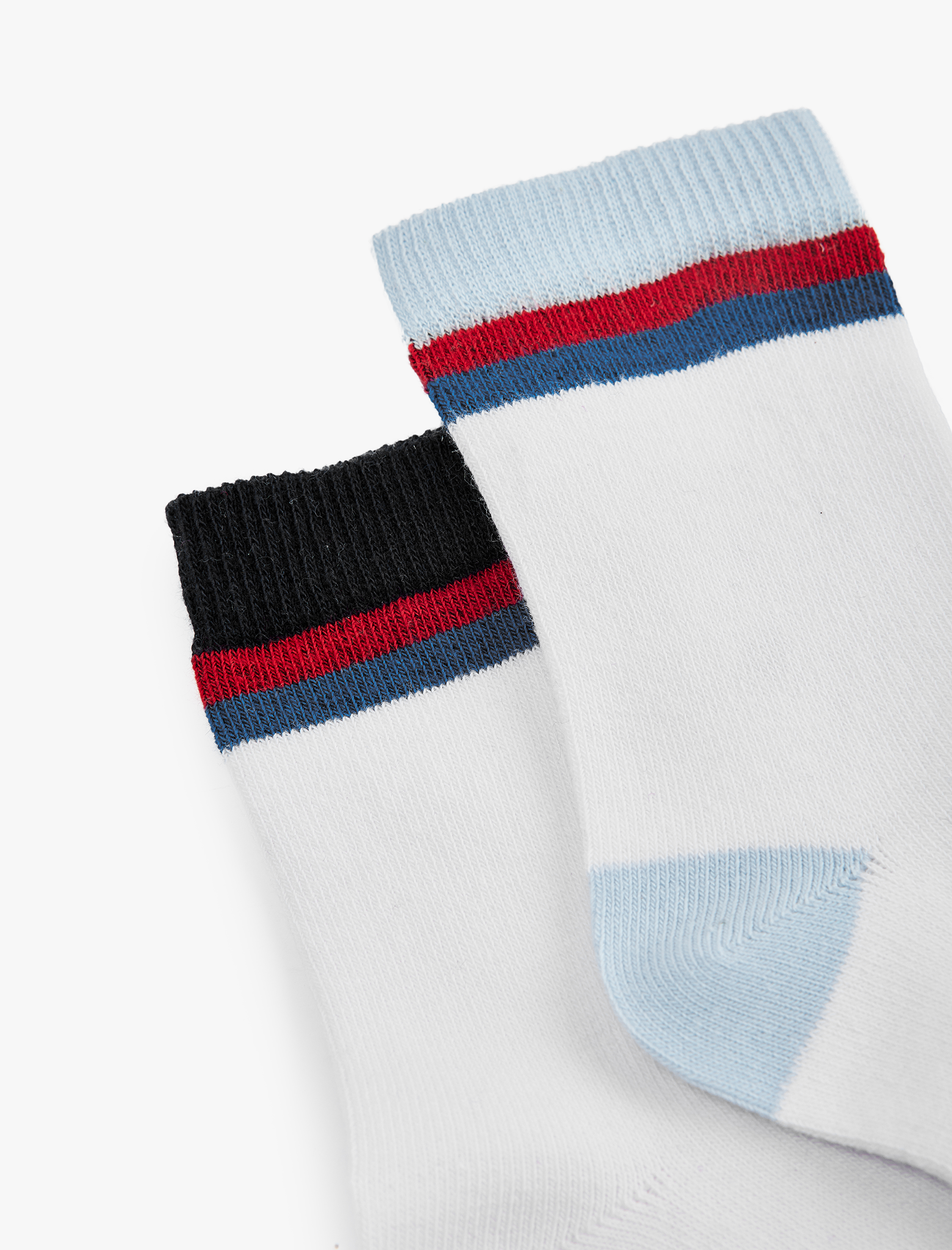  Erkek Çocuk Pamuklu Çizgili 2'li Çorap Seti