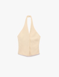 Kolsuz Halter Yaka Bluz