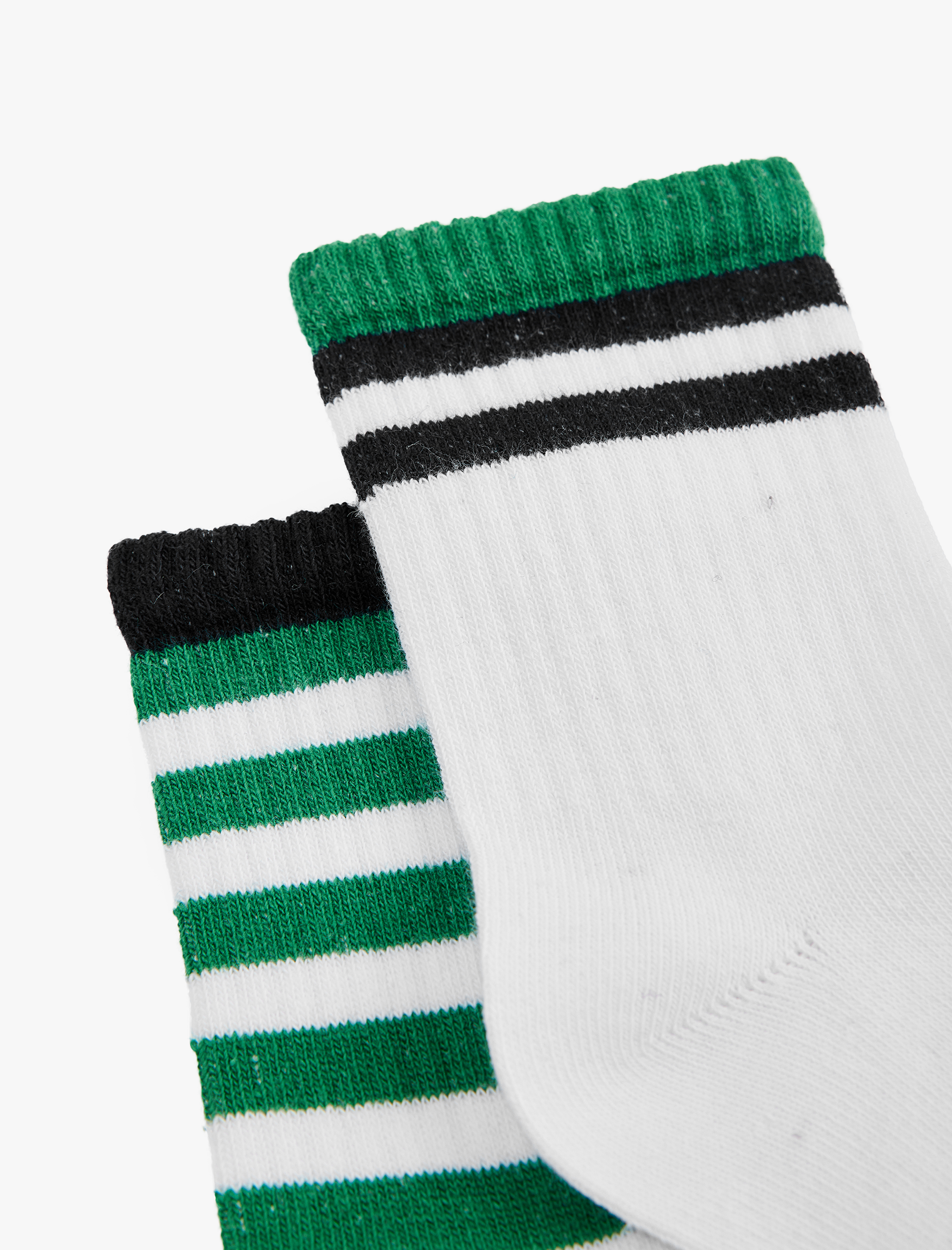 Erkek Çocuk Pamuklu 2'li Çizgili Çorap Seti