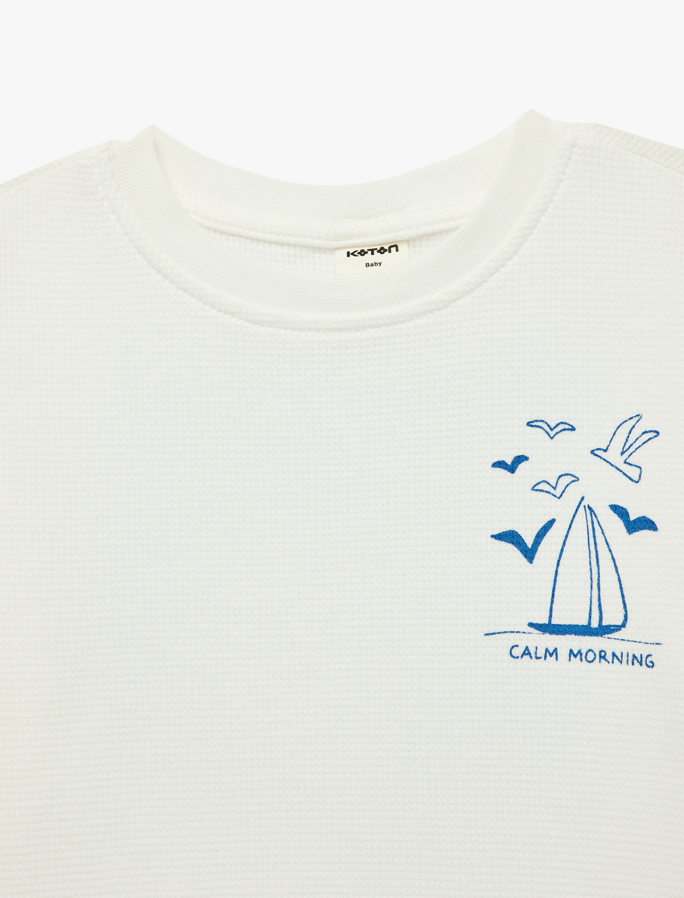  Erkek Bebek Pamuklu Kısa Kollu Bisiklet Yaka Baskılı Tişört