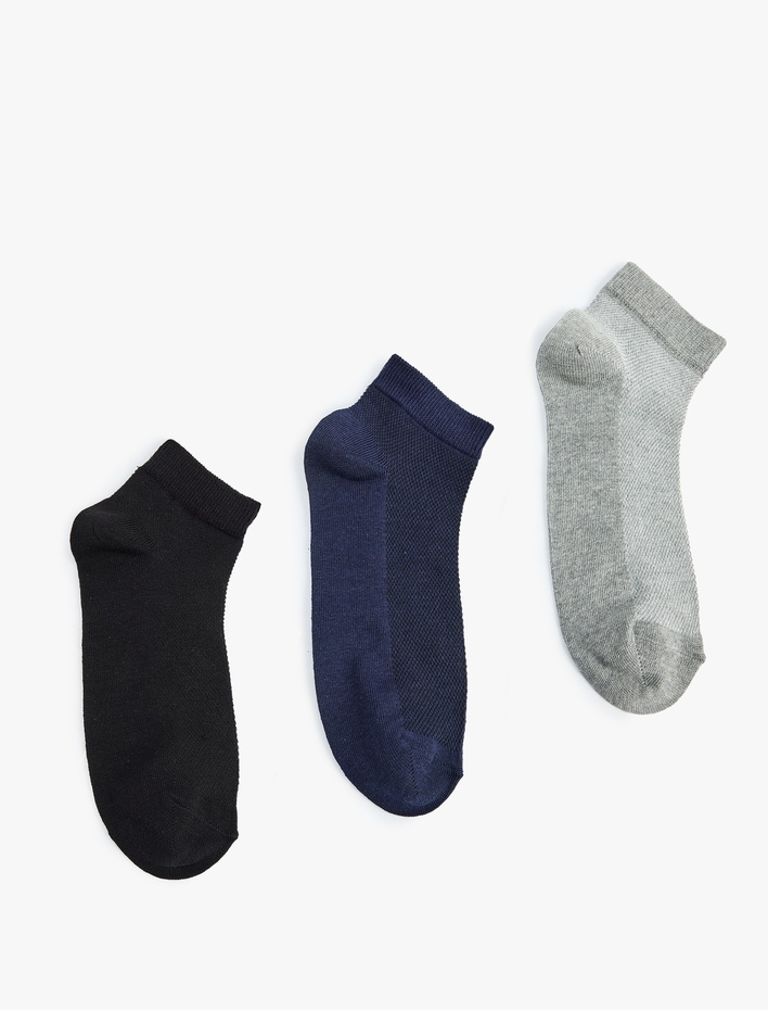 Erkek Pamuklu 3'lü Patik Çorap Seti