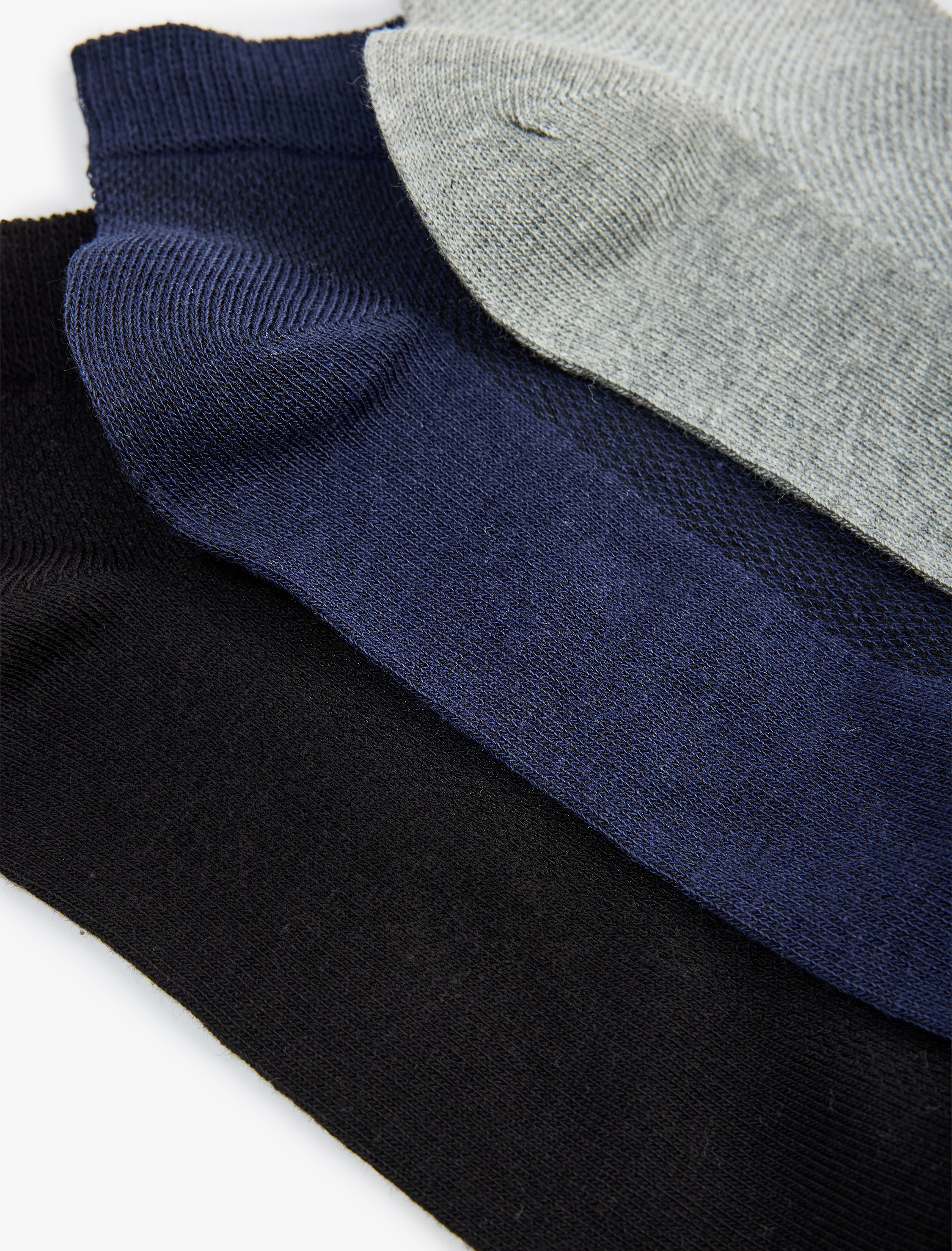  Erkek Pamuklu 3'lü Patik Çorap Seti