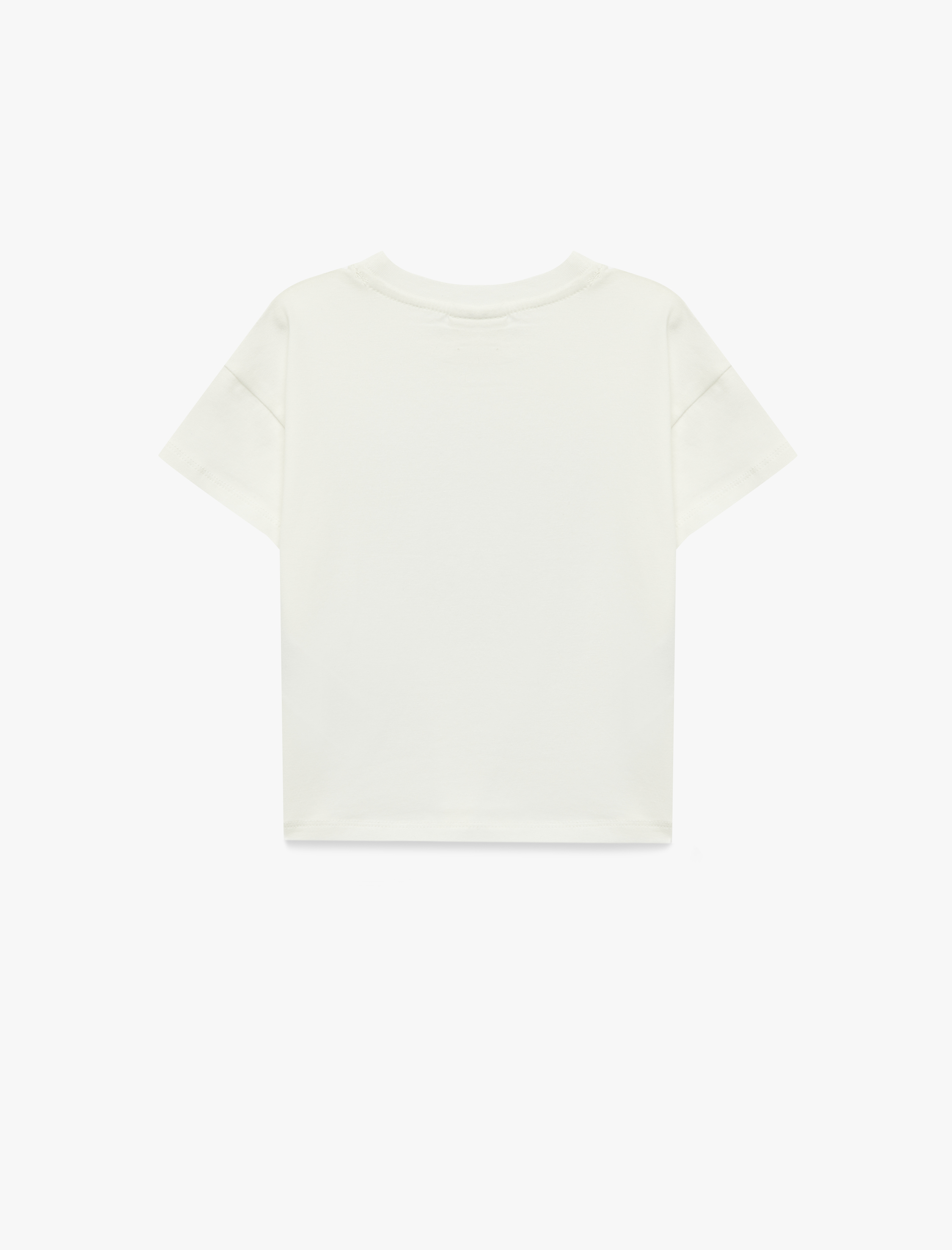  Kız Bebek Pamuklu Kısa Kollu Bisiklet Yaka Atatürk Baskılı Tişört