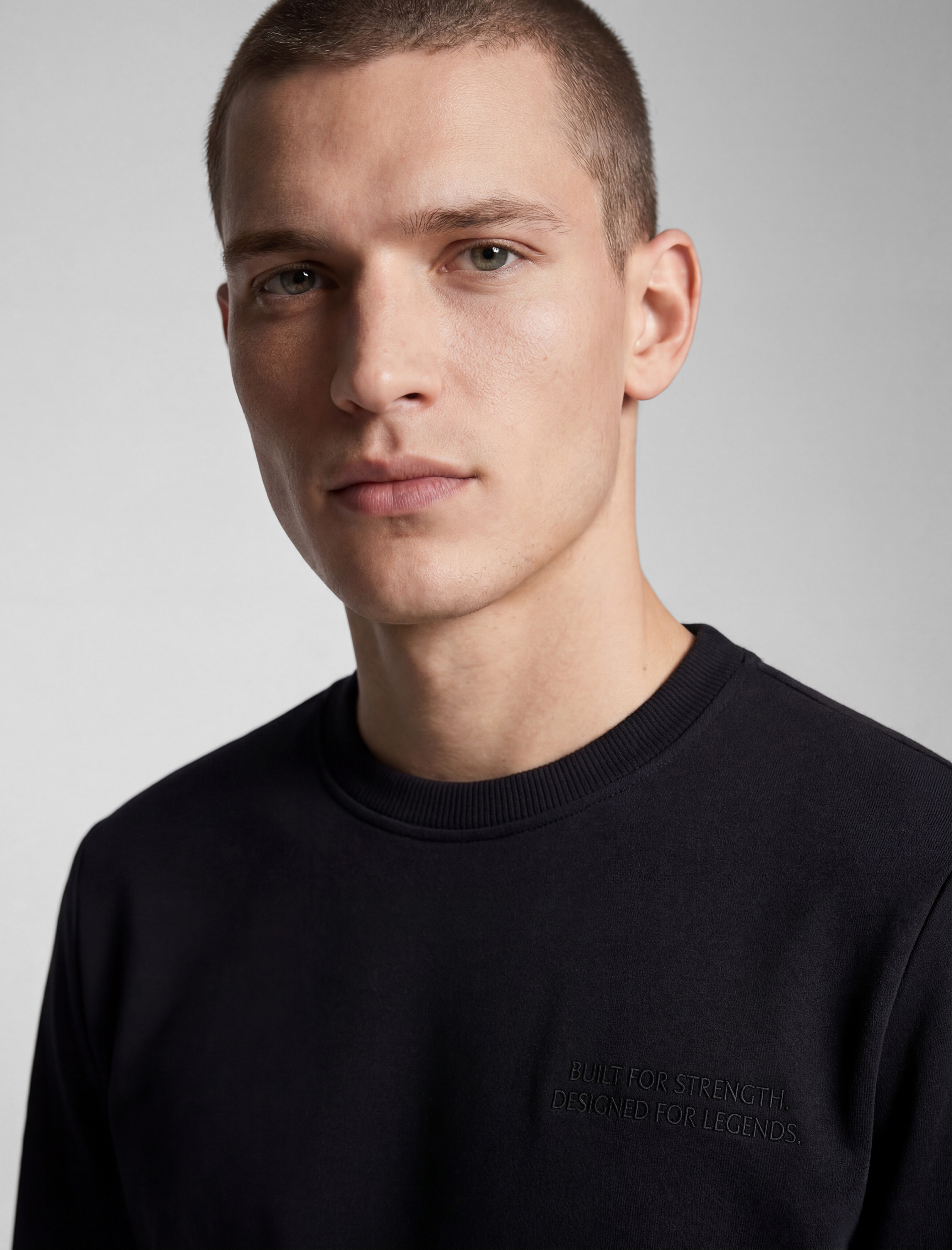   Uzun Kollu Bisiklet Yaka Pamuklu Baskılı Sweatshirt