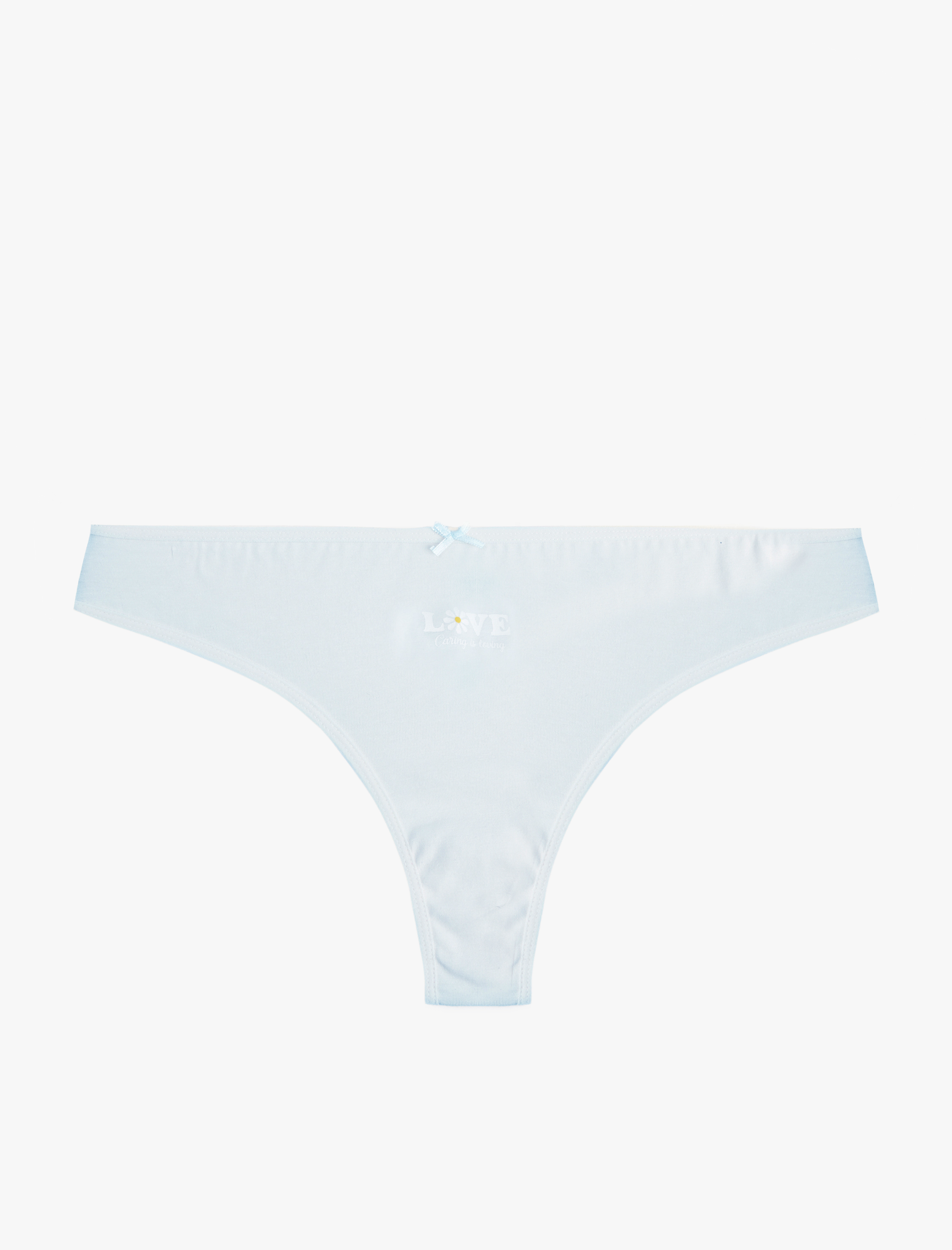   Çiçek Baskılı Pamuklu 3'lü Brazilian Külot Seti