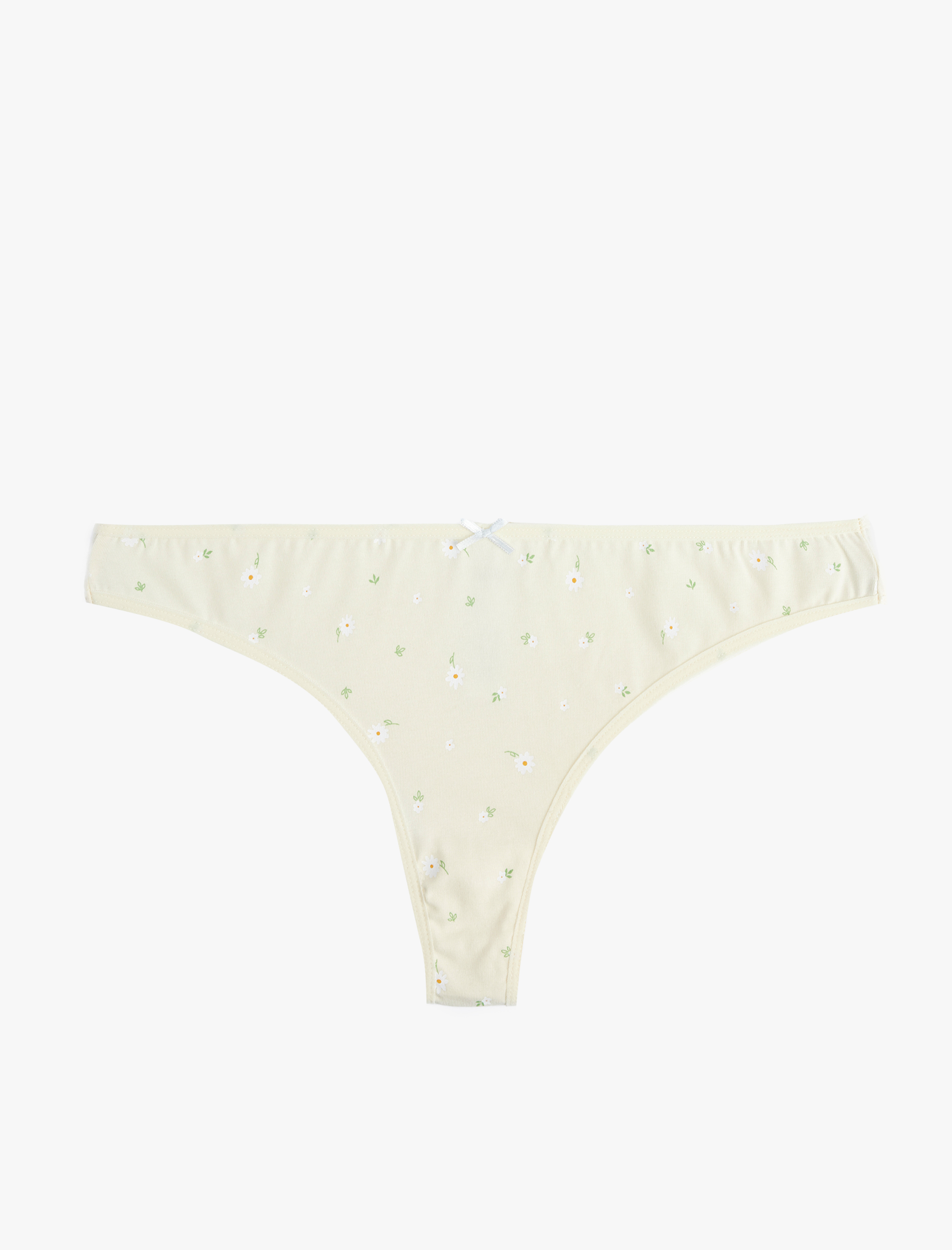   Çiçek Baskılı Pamuklu 3'lü Brazilian Külot Seti