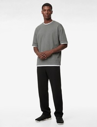 Regular Fit Kısa Kollu Bisiklet Yaka Pamuklu Basic Tişört