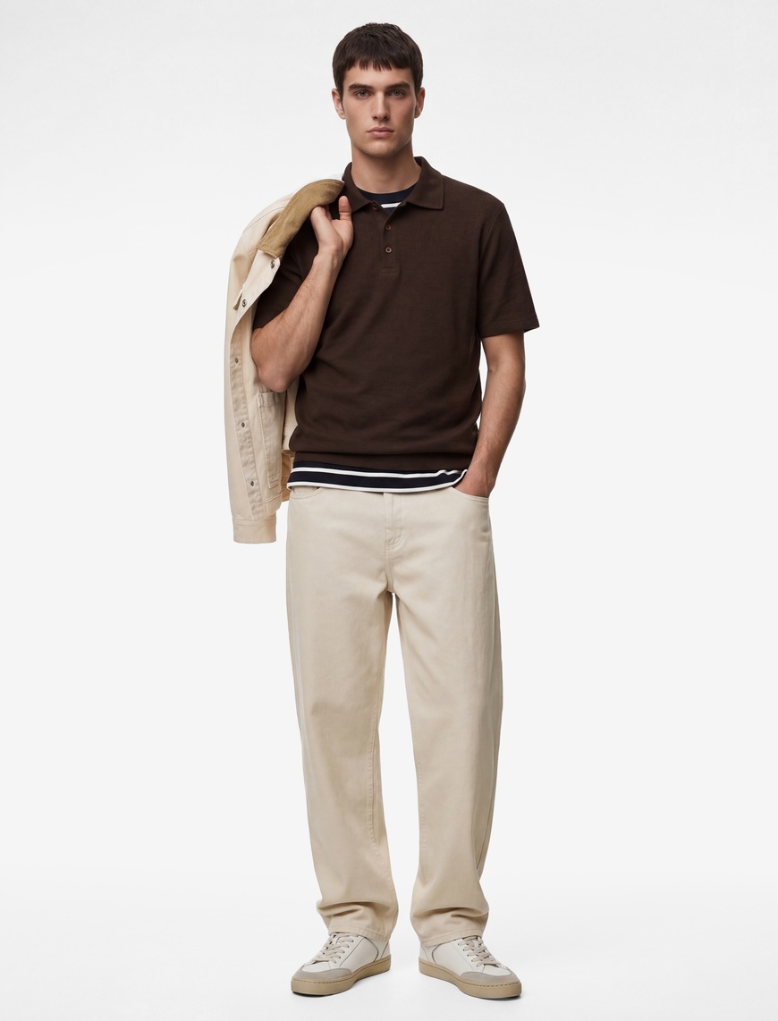 Koton Erkek Regular Fit Kısa Kollu Düğmeli Polo Yaka T-Shirt