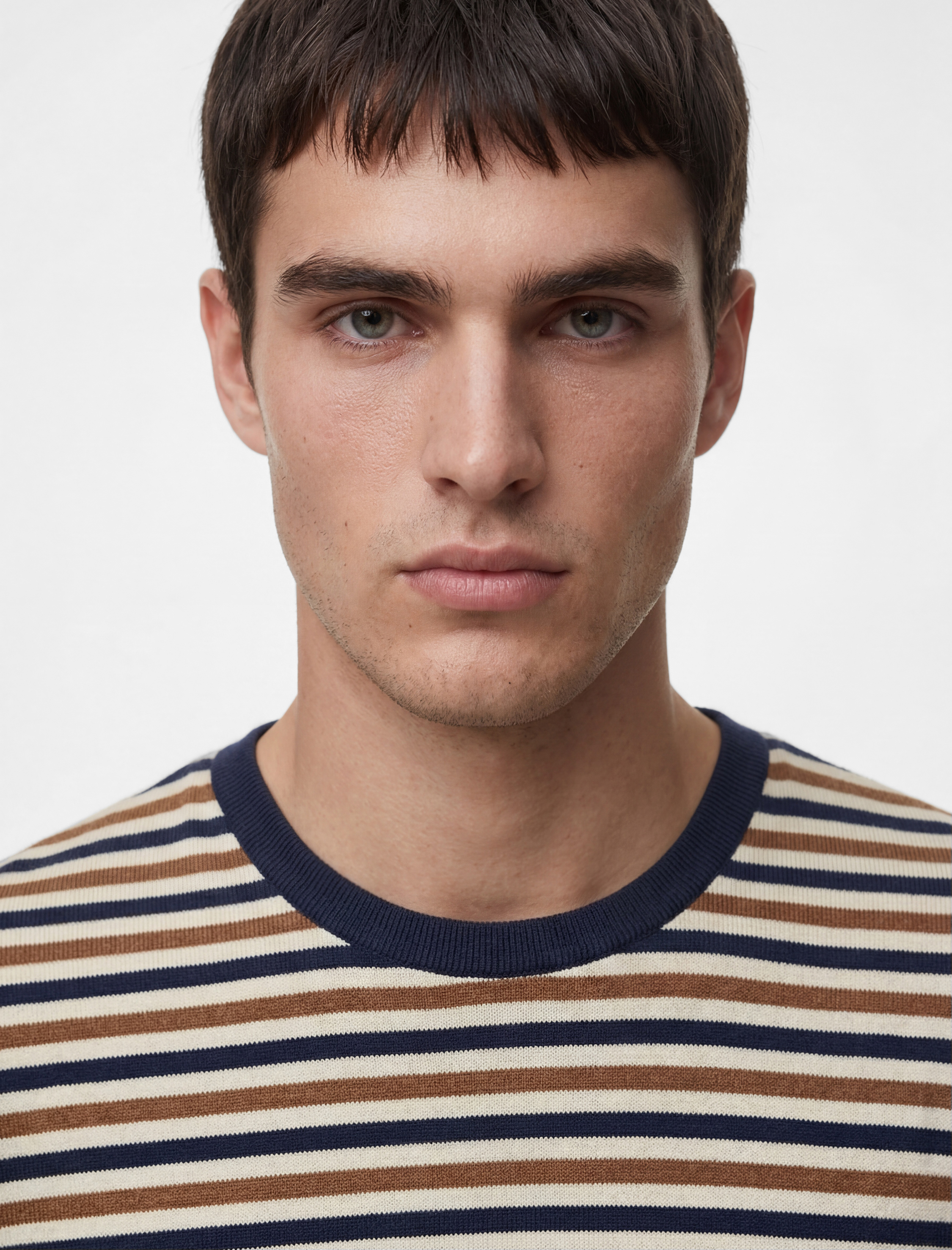 Regular Fit Bisiklet Yaka Kısa Kollu Çizgili Tişört - Görsel 2