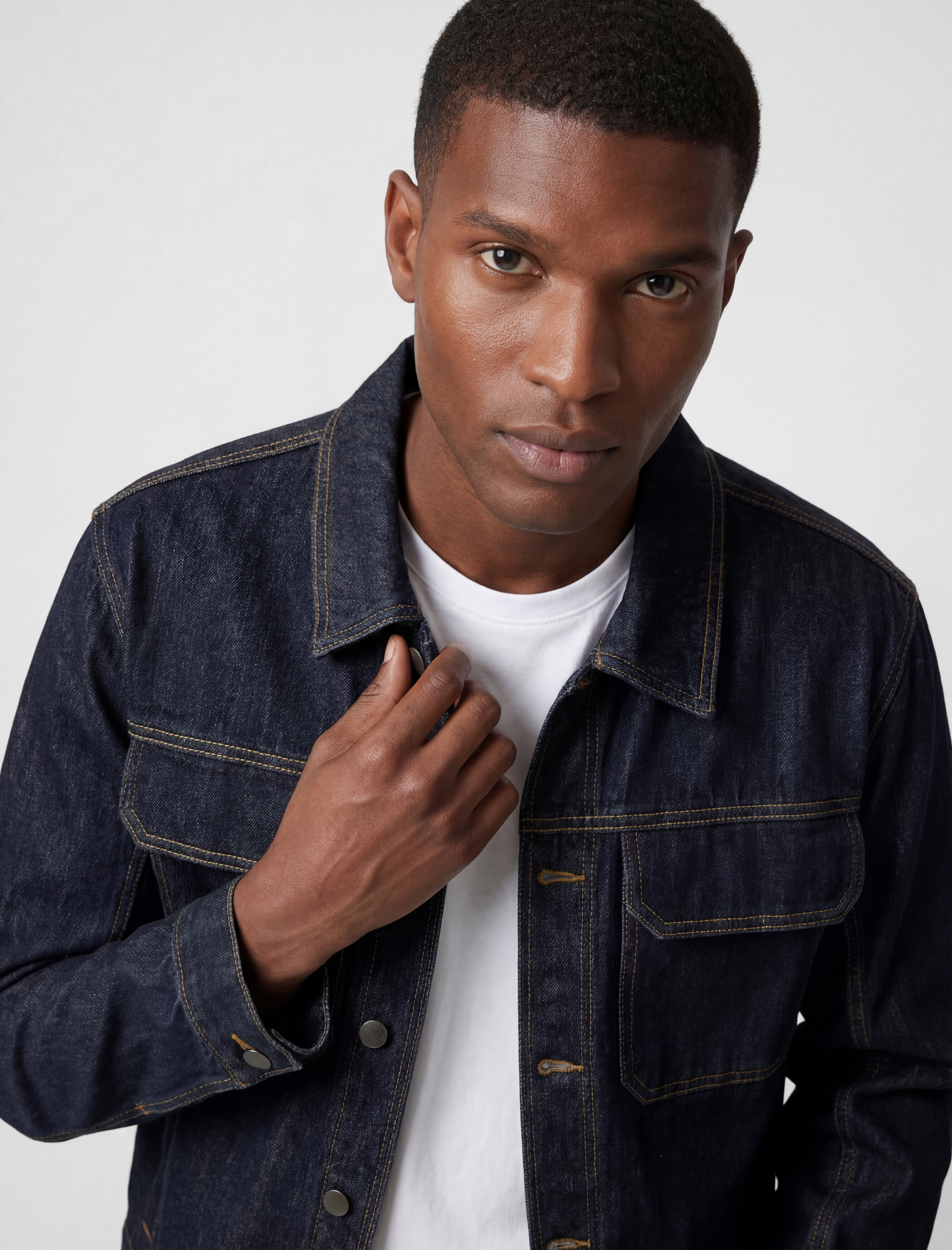   Uzun Kollu Cepli Düğmeli Oversize Jean Gömlek Ceket