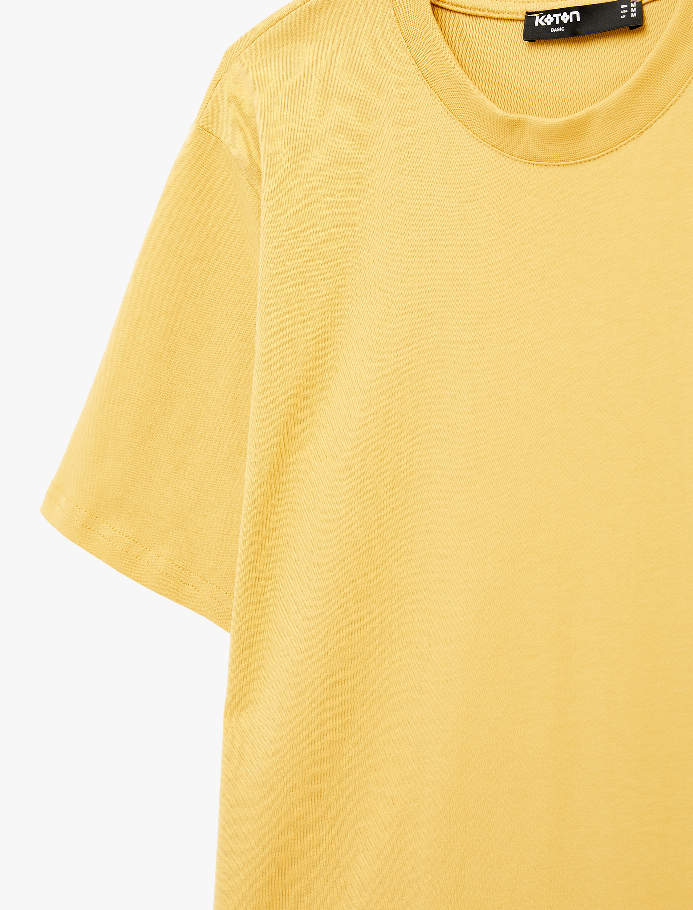   Regular Fit Bisiklet Yaka Pamuklu Basic Kısa Kollu Tişört