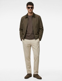 Regular Fit Beli Lastikli Düğmeli Cepli Duble Paça Pantolon