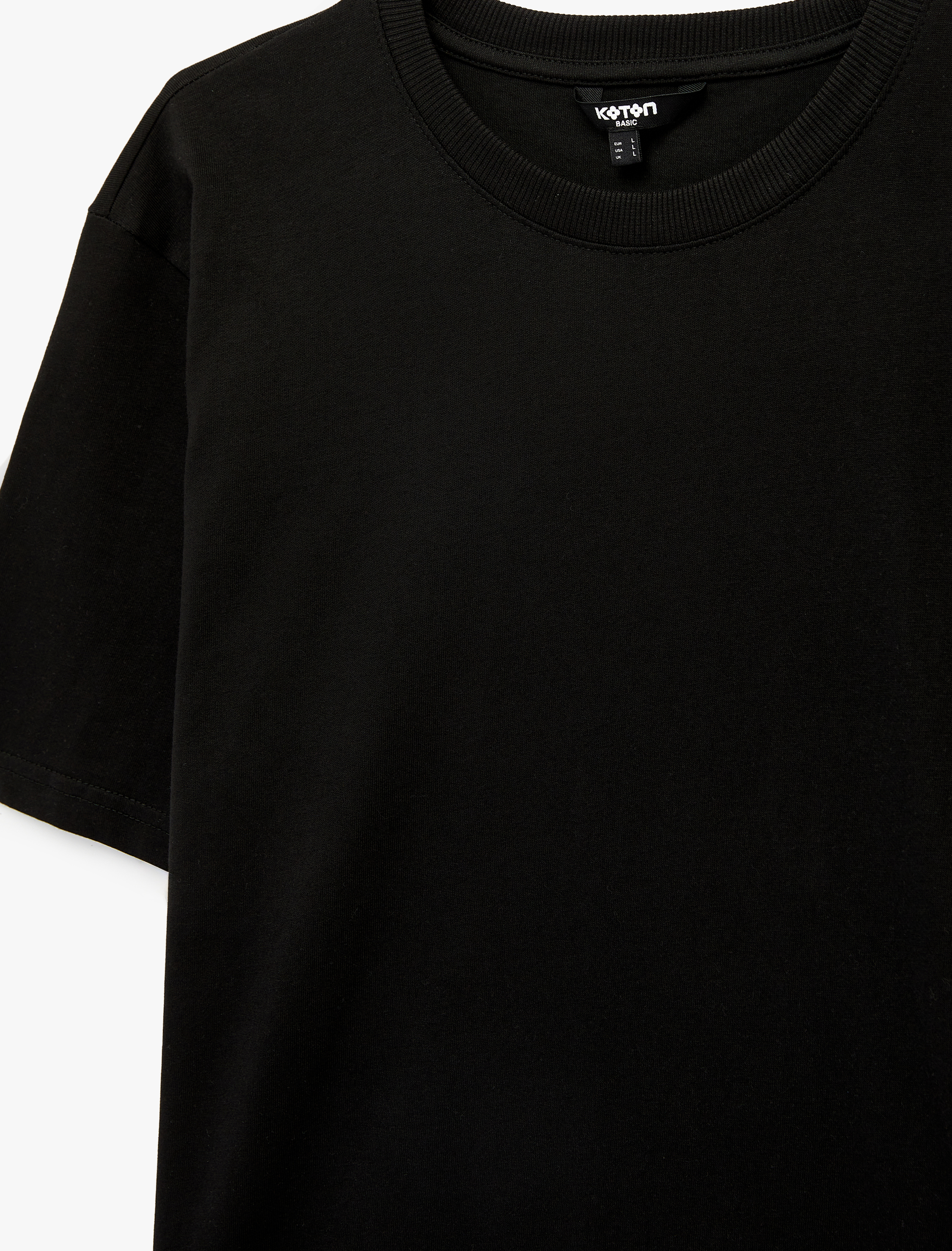   Regular Fit Bisiklet Yaka Pamuklu Basic Kısa Kollu Tişört