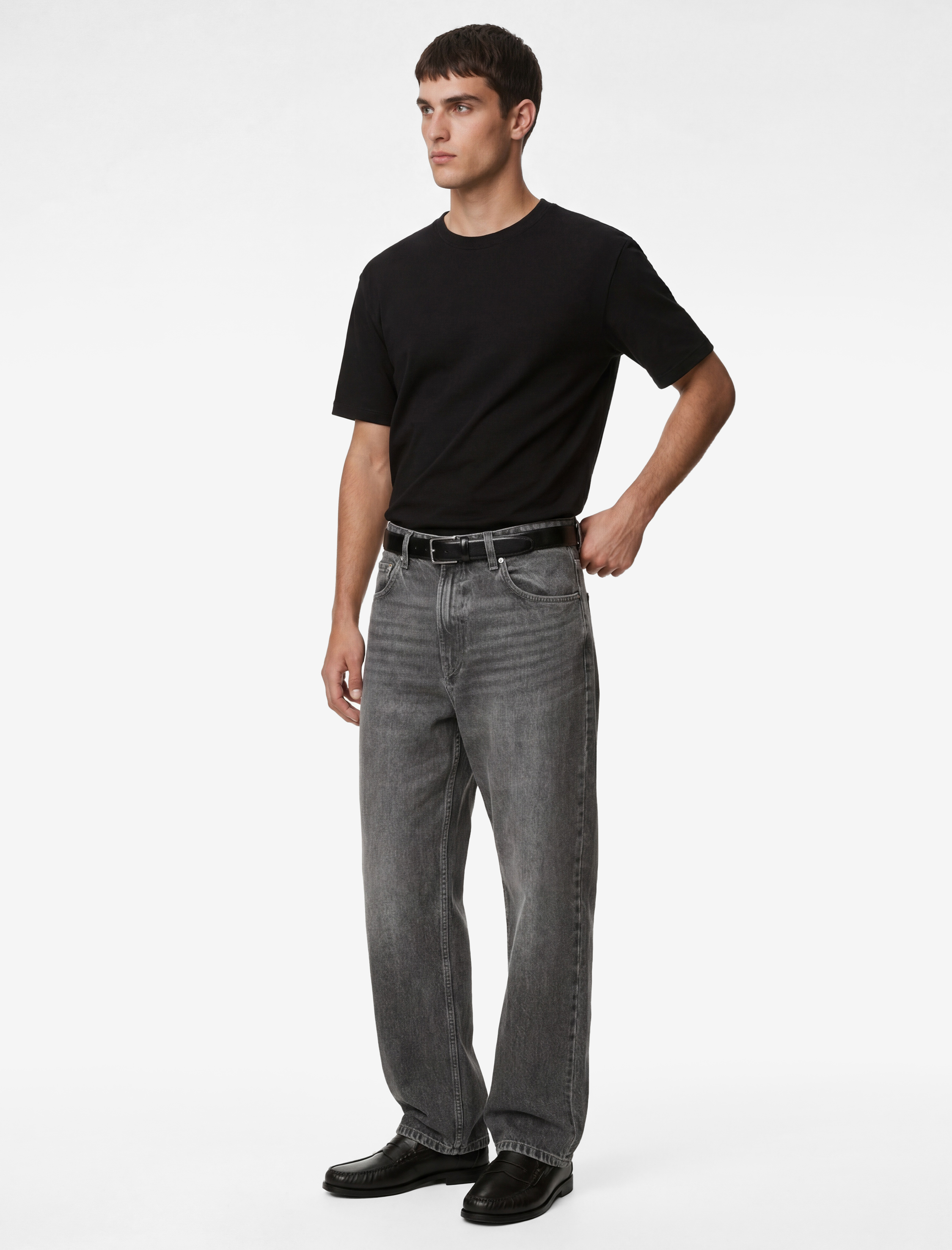   Regular Fit Bisiklet Yaka Pamuklu Basic Kısa Kollu Tişört