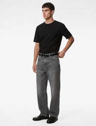 Regular Fit Bisiklet Yaka Pamuklu Basic Kısa Kollu Tişört