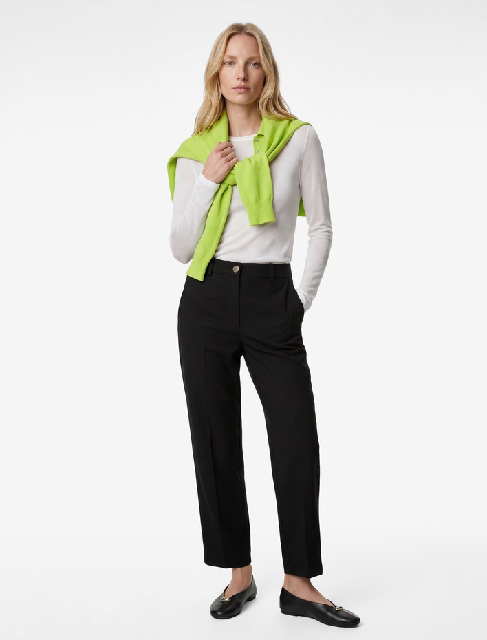  Armürlü Barrel Fit Kumaş Pantolon