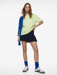 Rahat Kalıp Kısa Kollu Bisiklet Yaka Pamuklu Basic Tişört