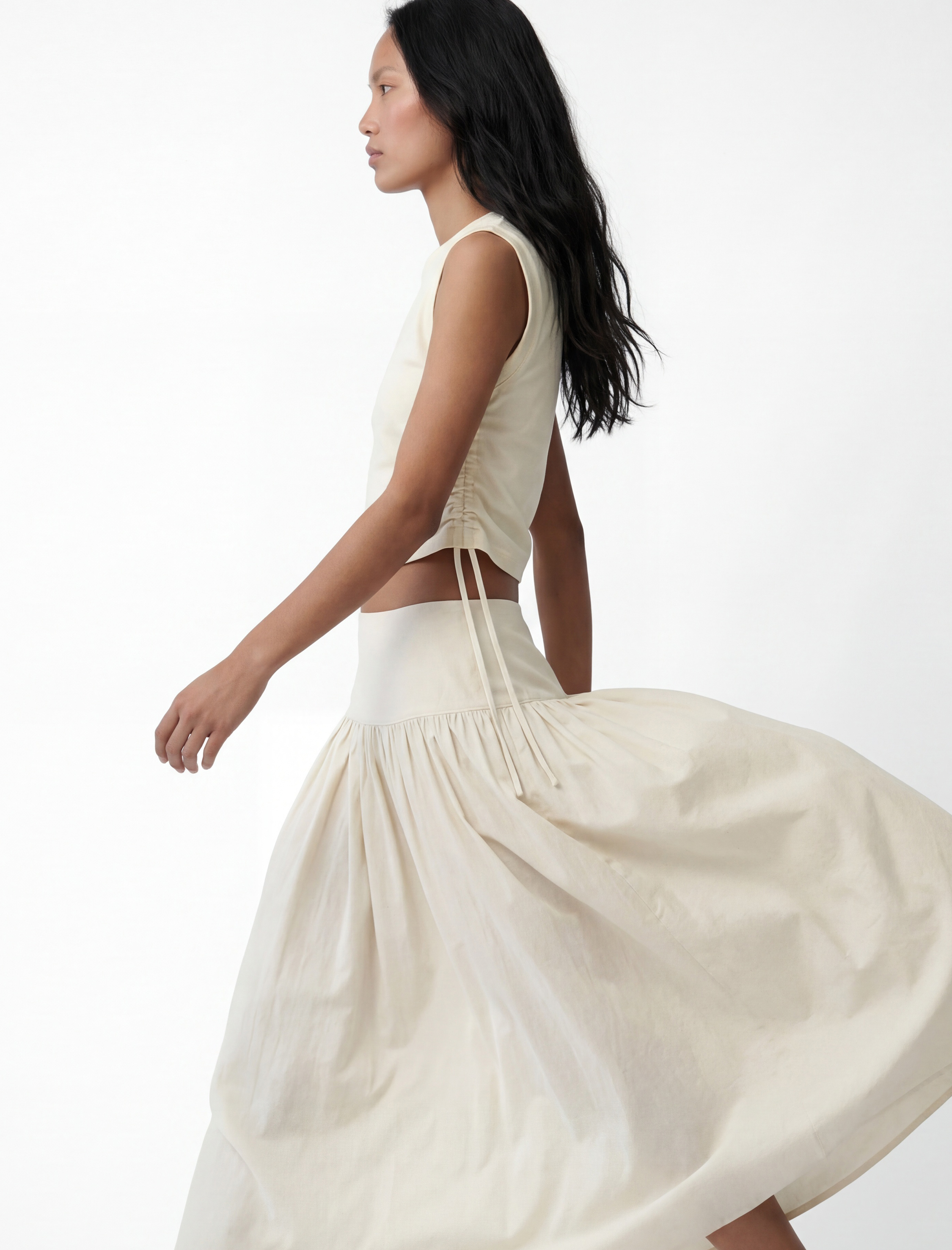   Modal Kumaş Midi Çan Etek