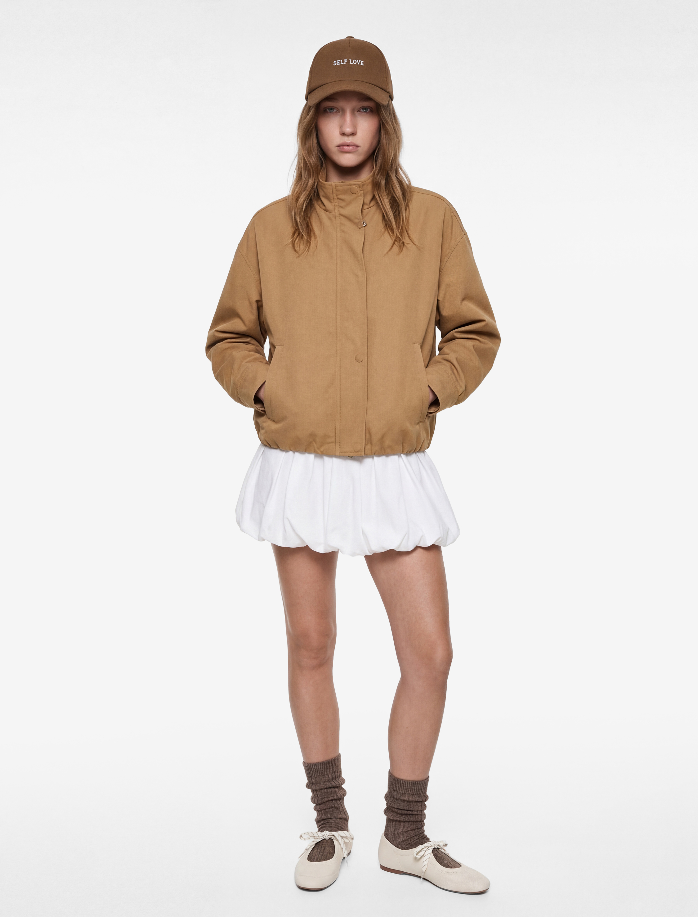   Regular Fit Uzun Kollu Klasik Yaka Crop Ceket