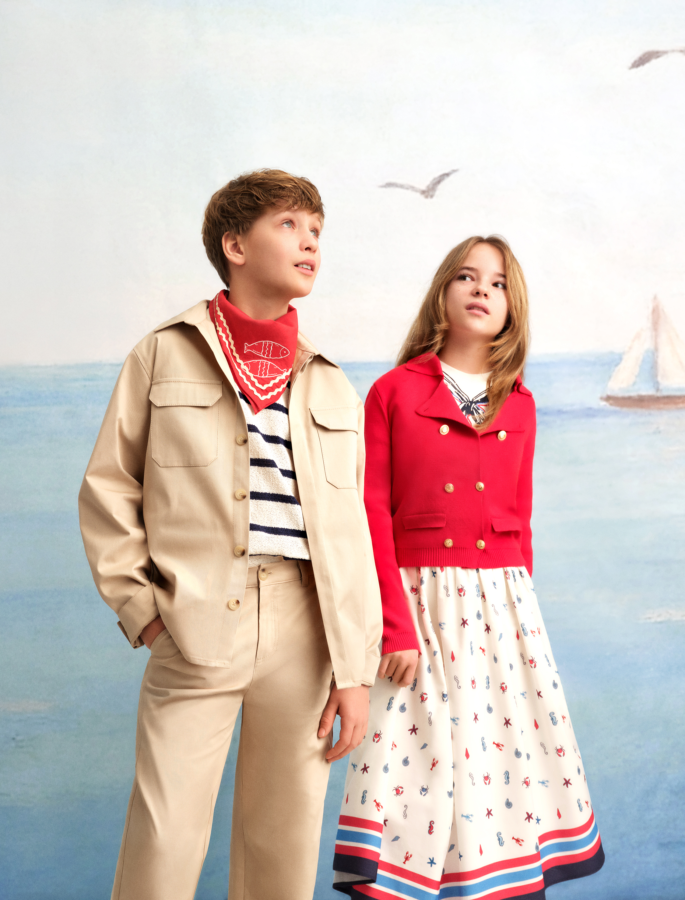  Kız Çocuk Düğme Detaylı Uzun Kollu Triko Hırka