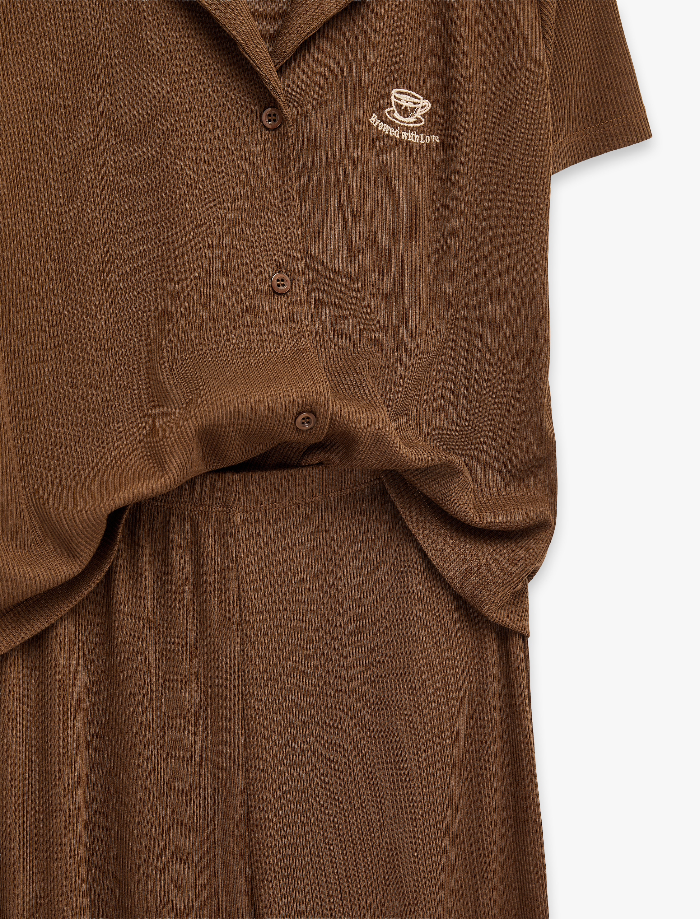   Viskon Karışımlı Rahat Kesim Pijama Takımı