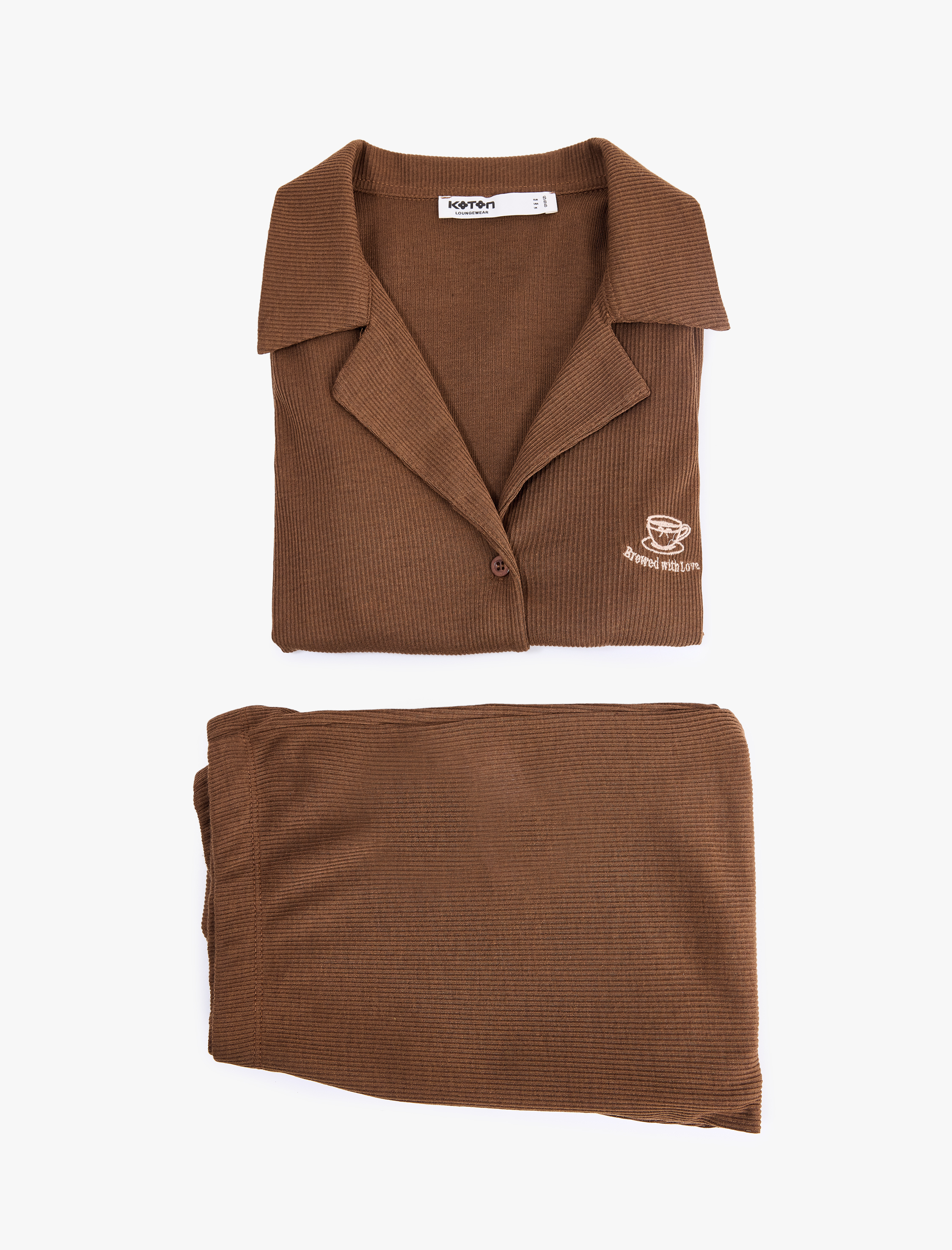   Viskon Karışımlı Rahat Kesim Pijama Takımı