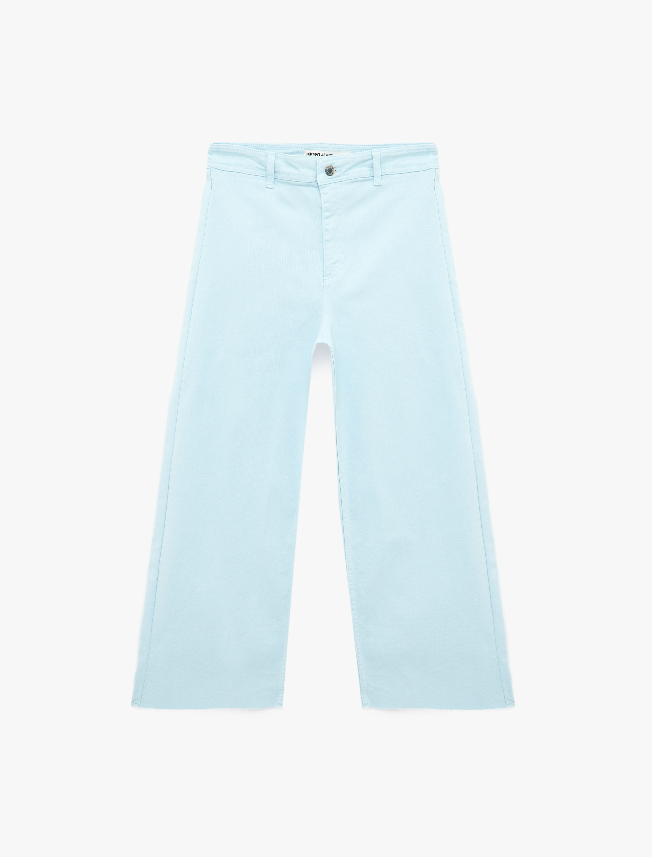   Normal Bel Rahat Kalıp Kesik Paça Jean Pantolon - Culoette Jean