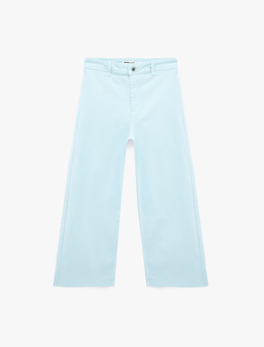 Koton Kadın Normal Bel Rahat Kalıp Kesik Paça Jean Pantolon – Culoette Jean