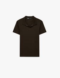Kısa Kollu Pamuklu Slim Fit Polo Yaka Tişört