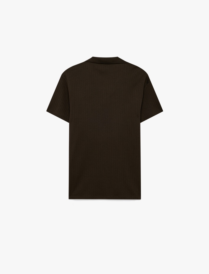  Kısa Kollu Pamuklu Slim Fit Polo Yaka Tişört