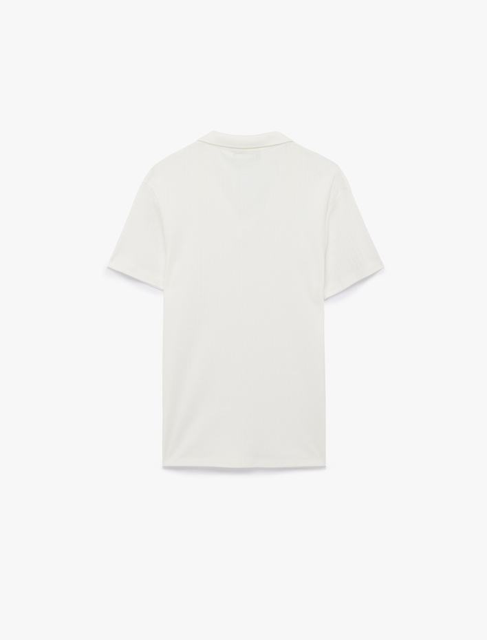  Kısa Kollu Pamuklu Slim Fit Polo Yaka Tişört