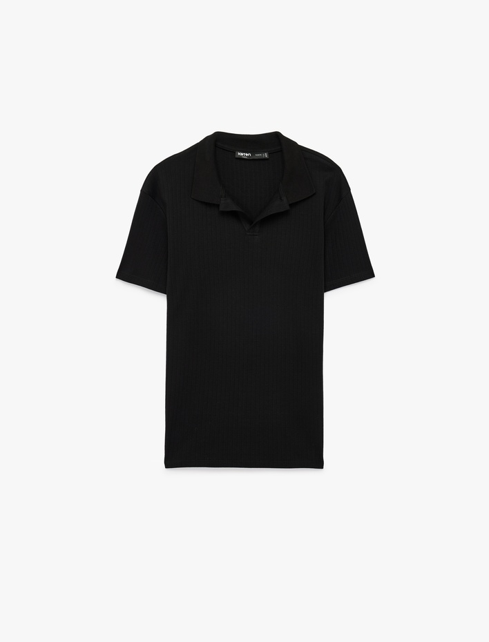  Kısa Kollu Pamuklu Slim Fit Polo Yaka Tişört