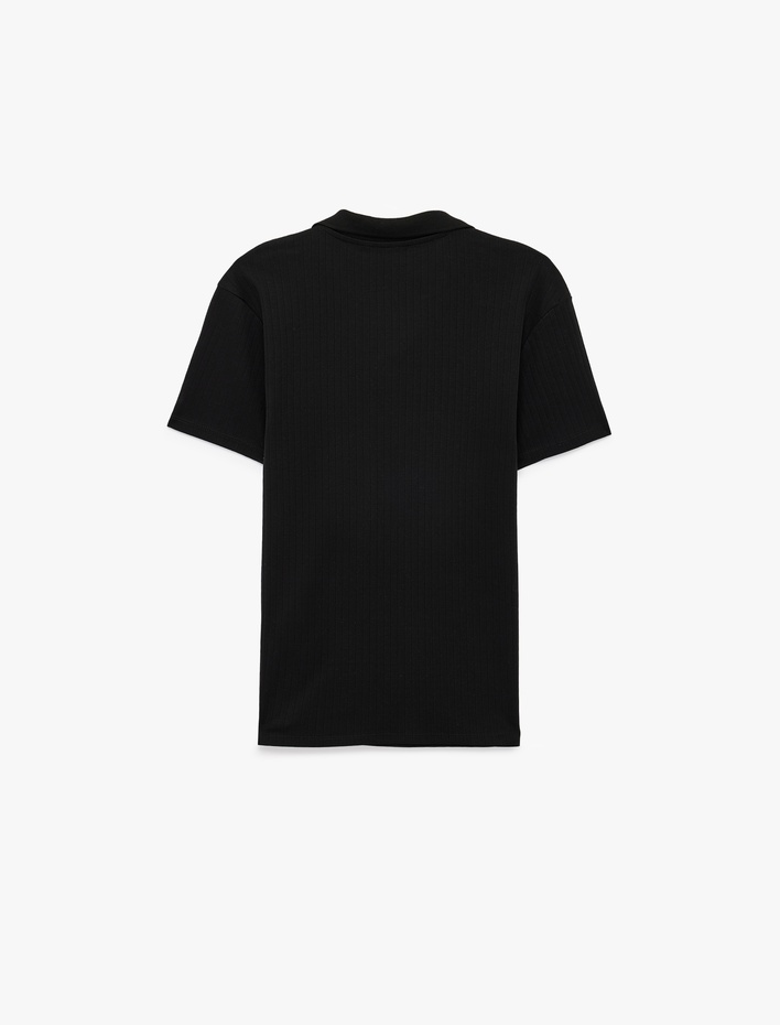  Kısa Kollu Pamuklu Slim Fit Polo Yaka Tişört