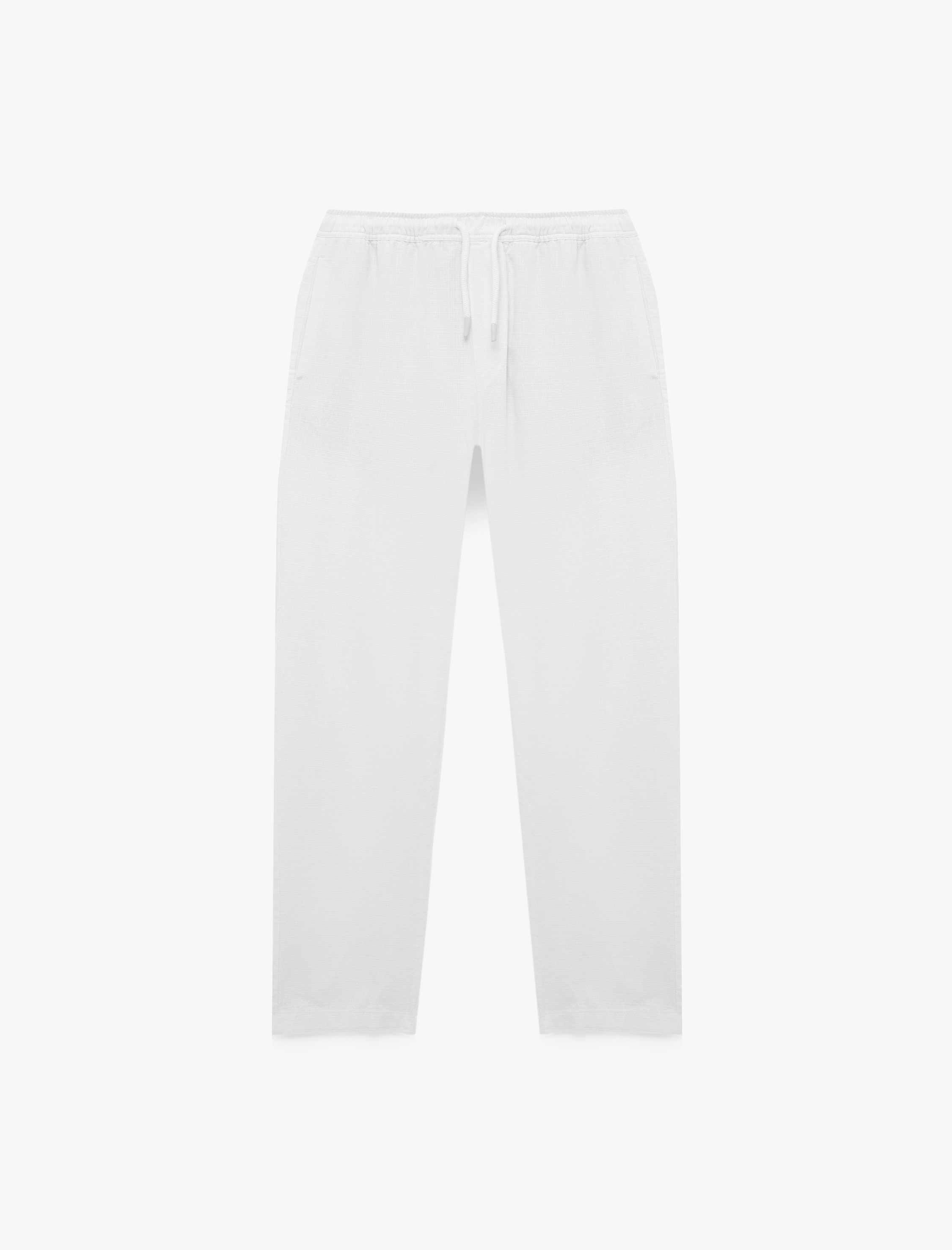   Straight Fit Cepli Pamuklu Beli Bağcıklı Pantolon