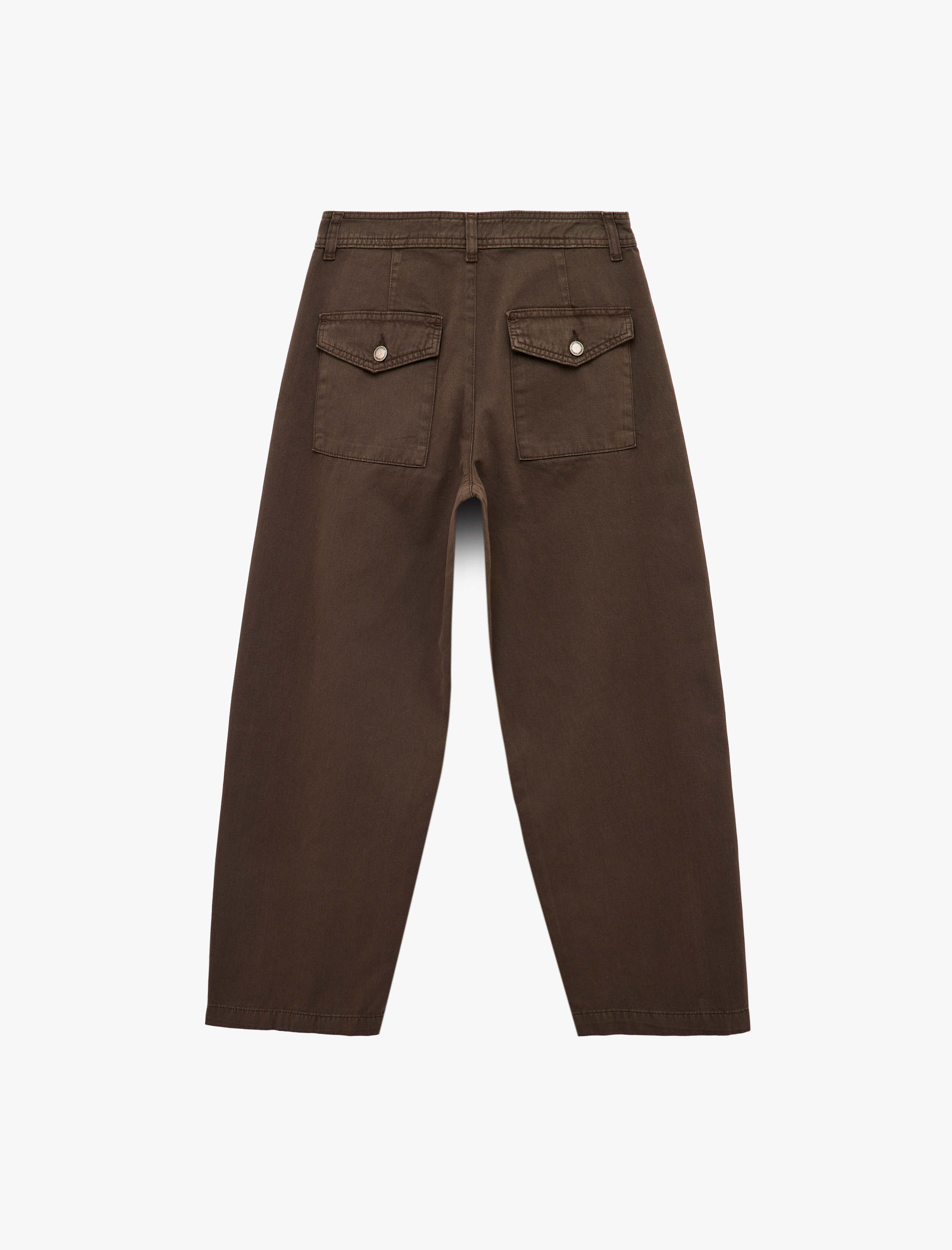   Pamuklu Cep Detaylı Rahat Kalıp Normal Paça Balon Pantolon